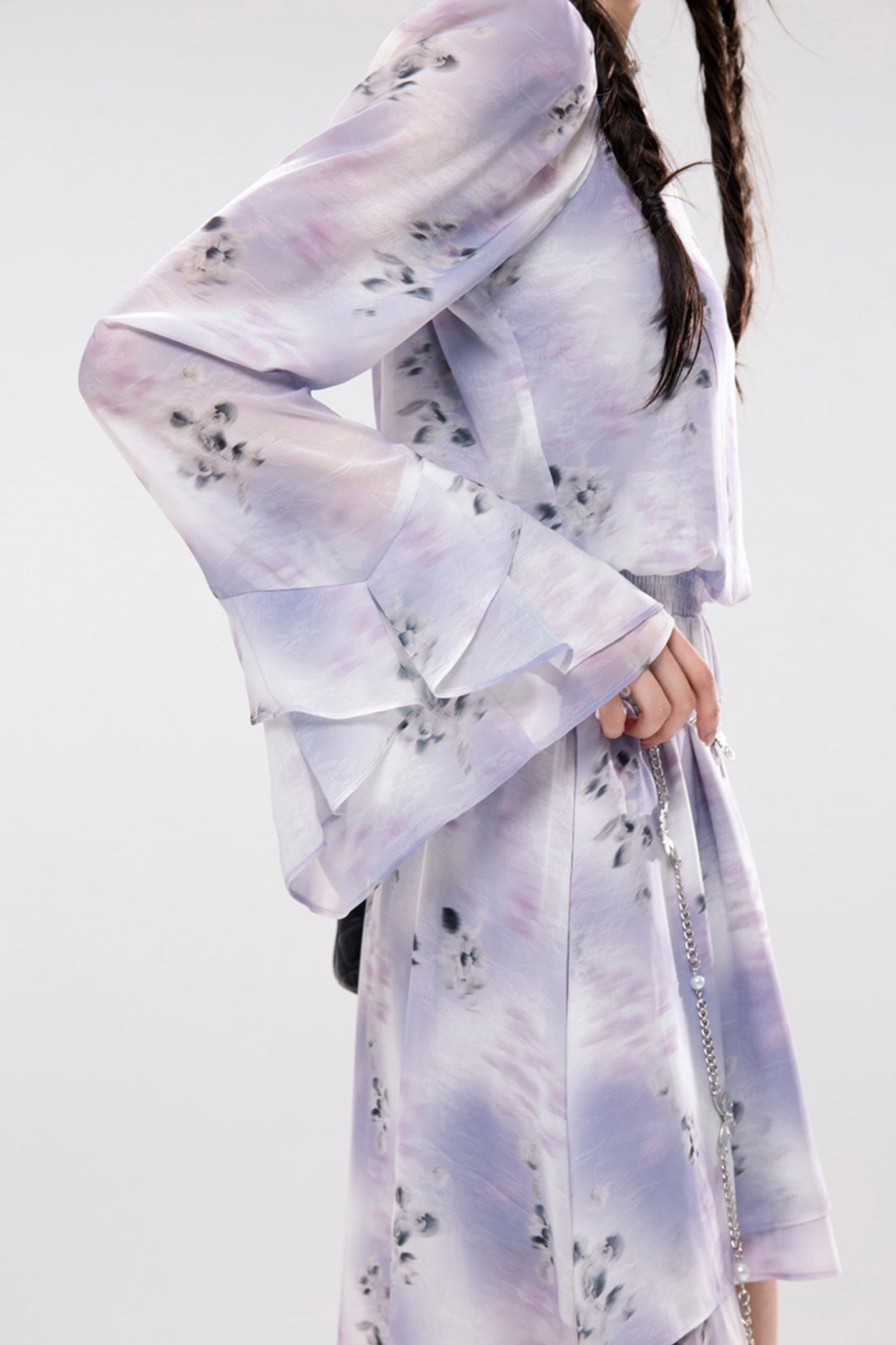 Smokey Purple Layer Dress Set Up