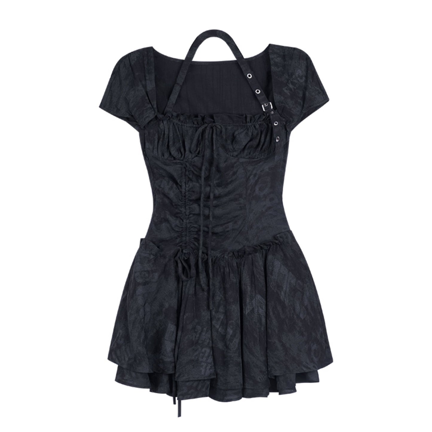 Coolred Peplum Drawstring Dress