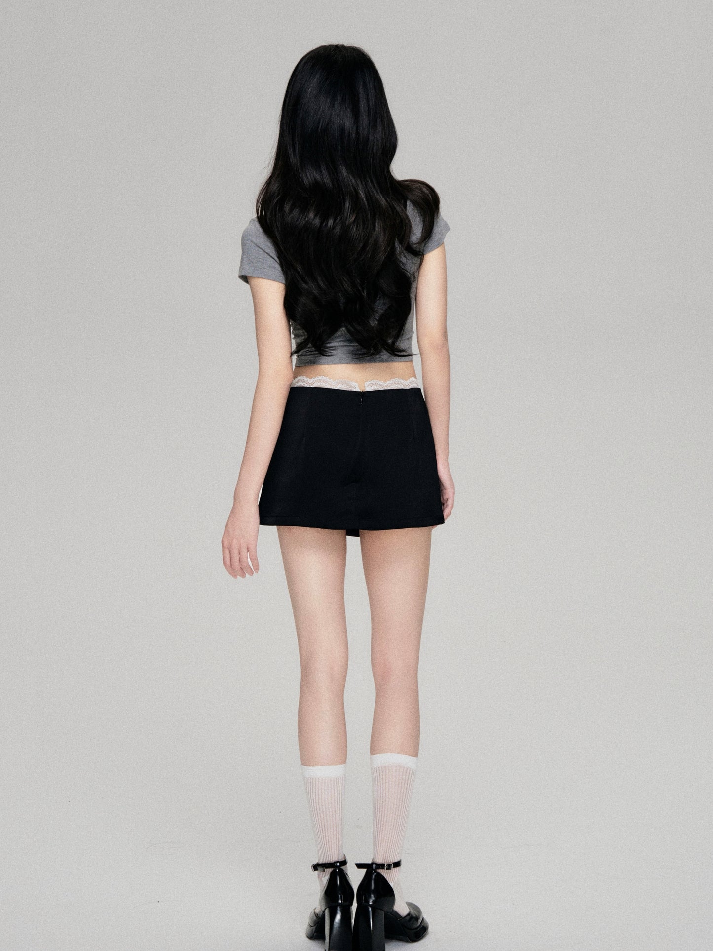 베이브 슬림 힙 랩 A라인 스커트