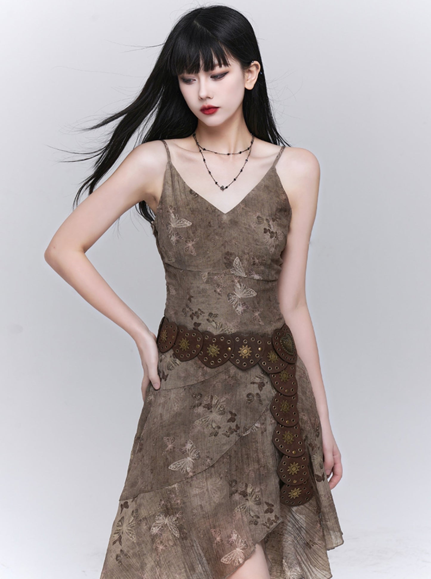 아름다운 멜빵 드레스