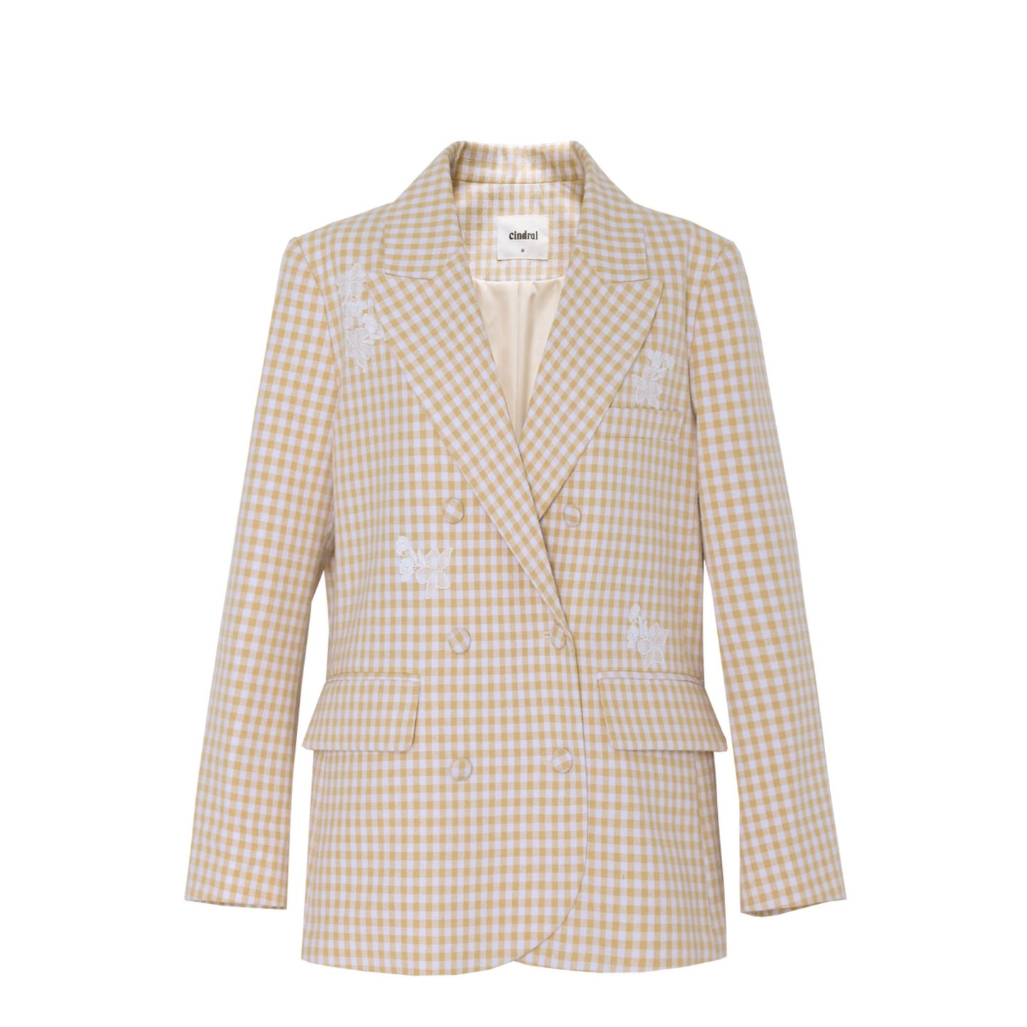 Spring Lace Plaid Blazer