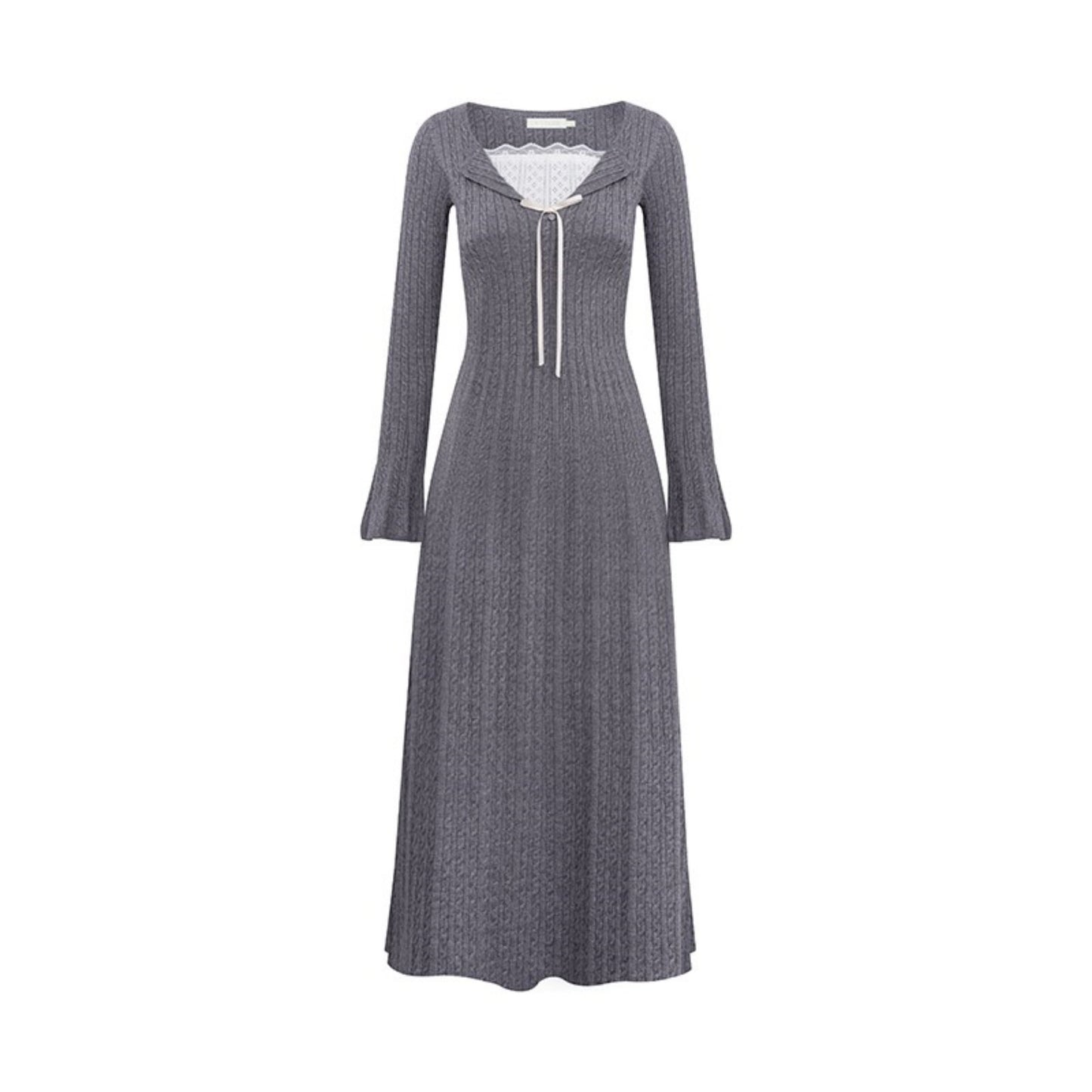 Lace Patchwork Knit Dress