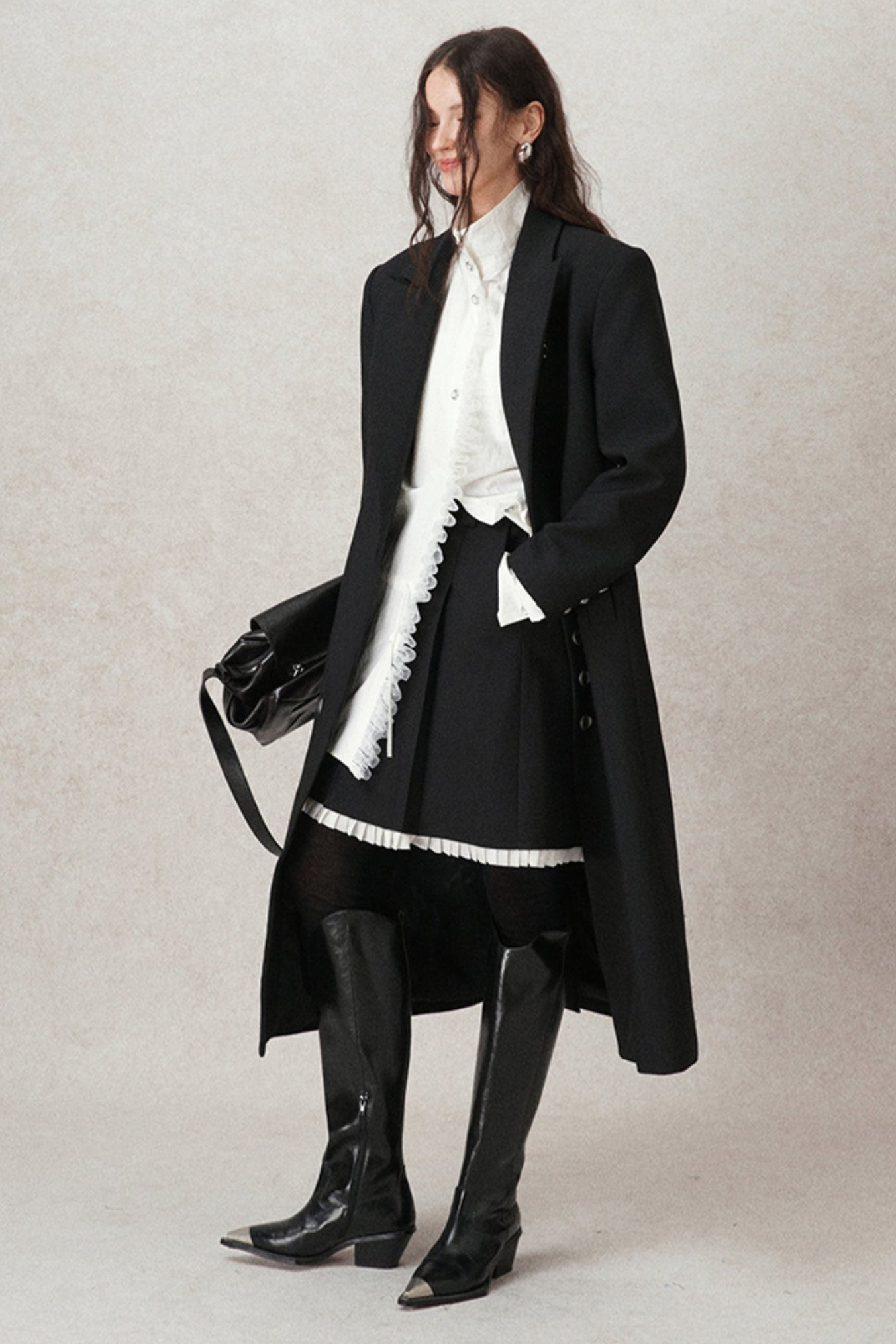 French Romantic Lace Drawstring Shirt