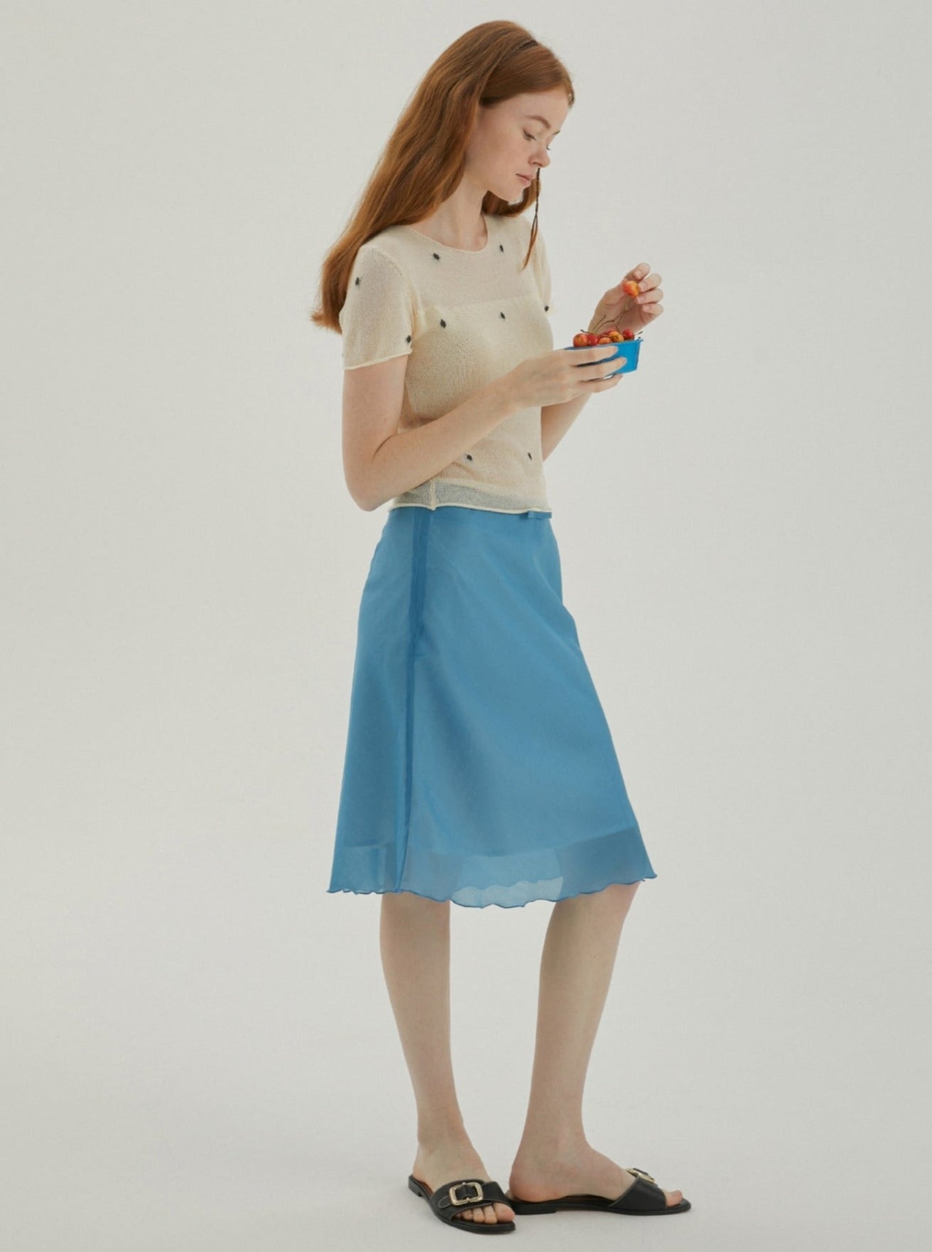 Polka Dot French Knit Top