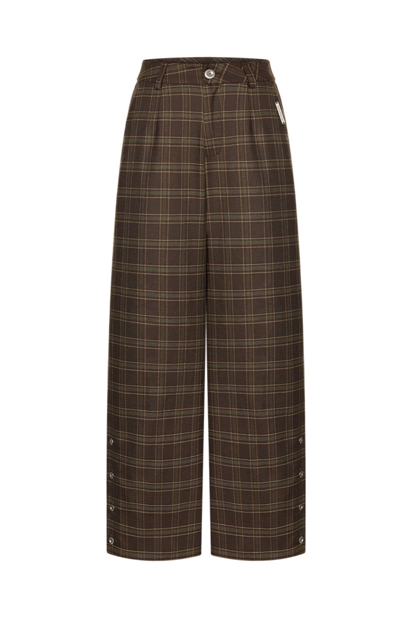 Pantalons évasés vintage au chocolat noisette