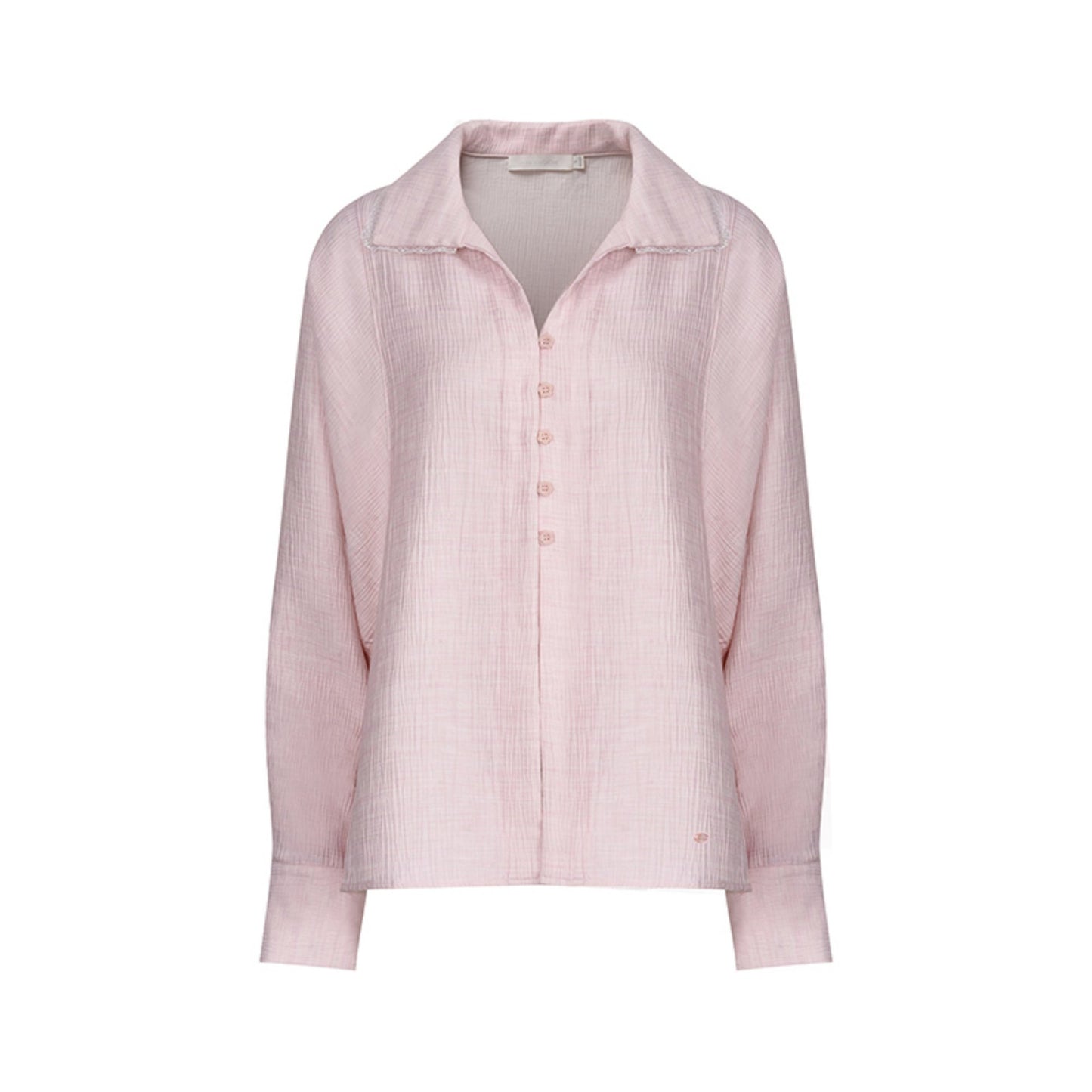 Ruffled Pink Lace Muscle Shirt