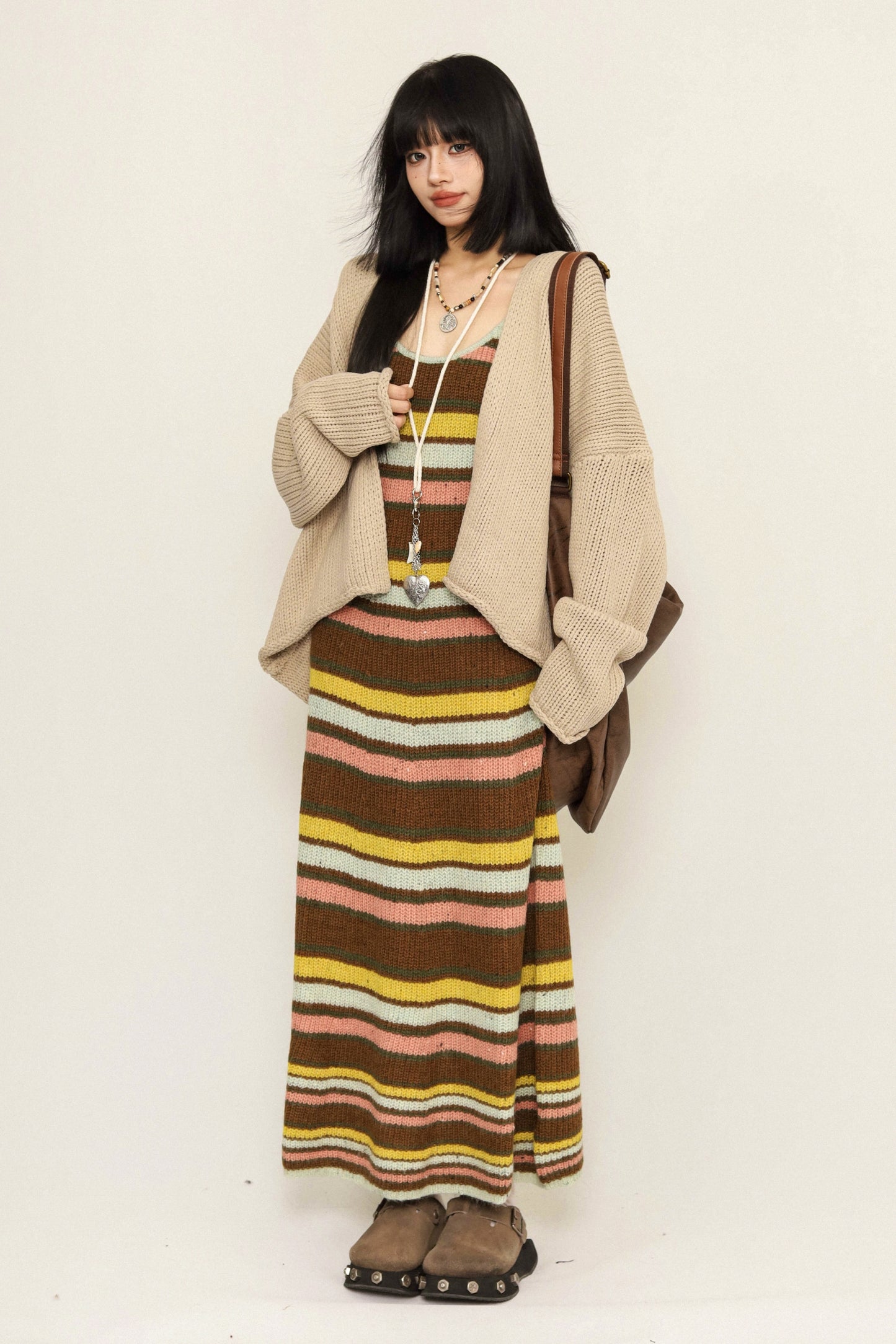 Cardigan en tricot ample et décontracté