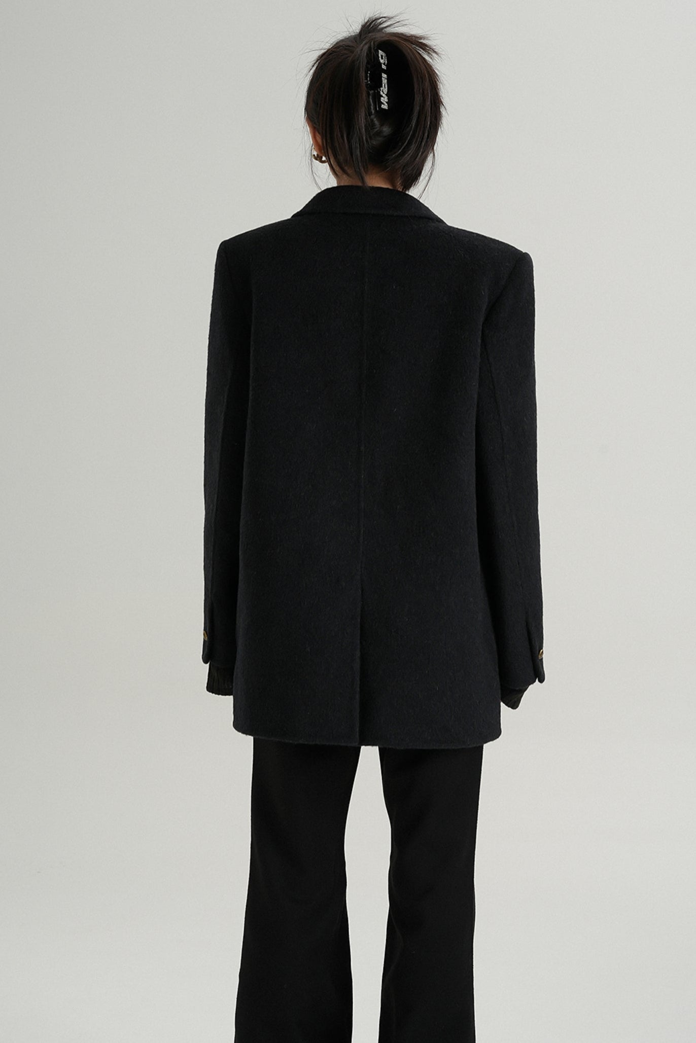 Fashionable Tweed Belted Jacket