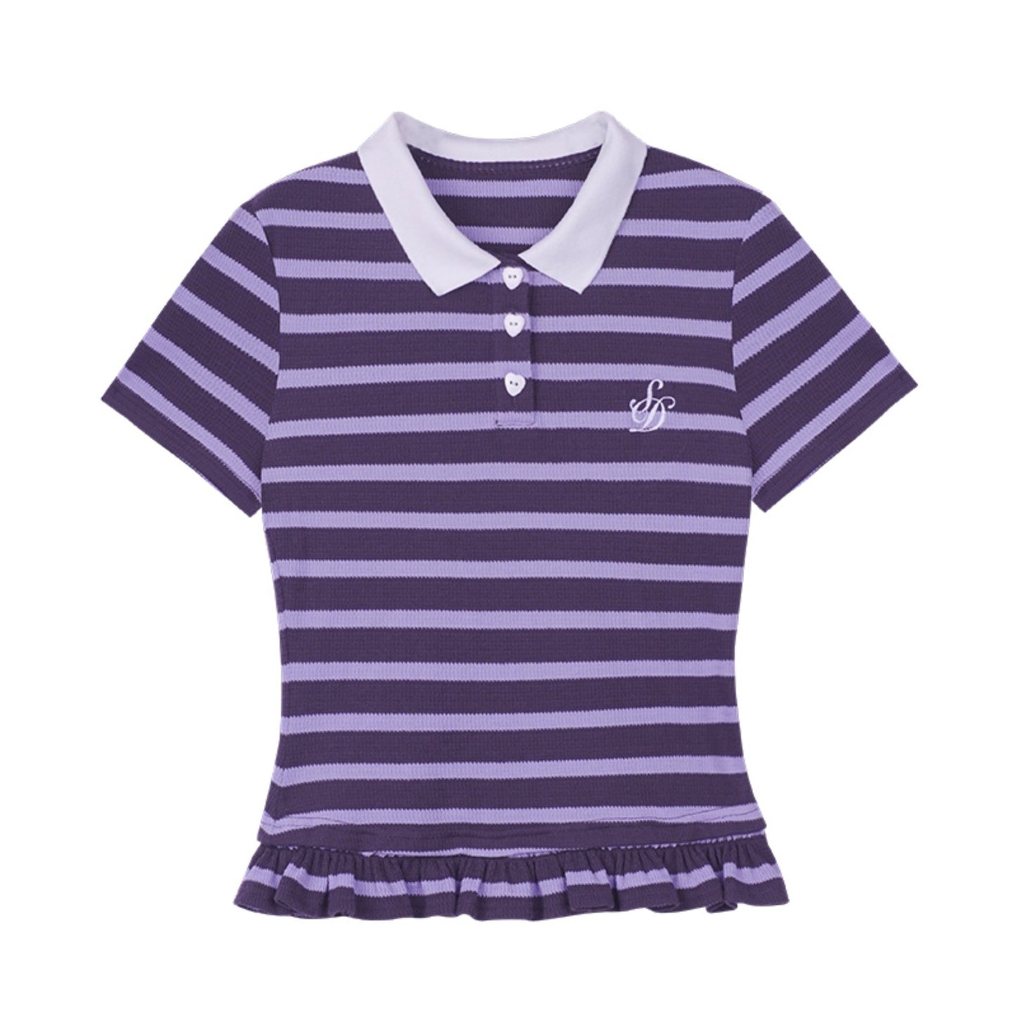Playful Purple Stripe Polo Tee
