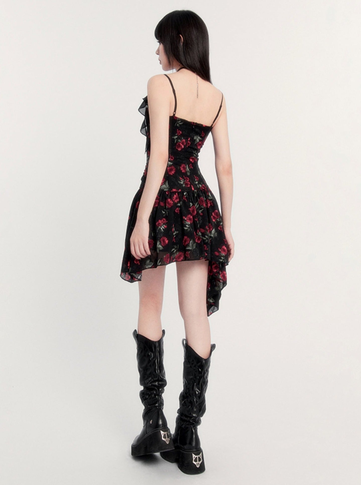 Red Rose Streamer Dress