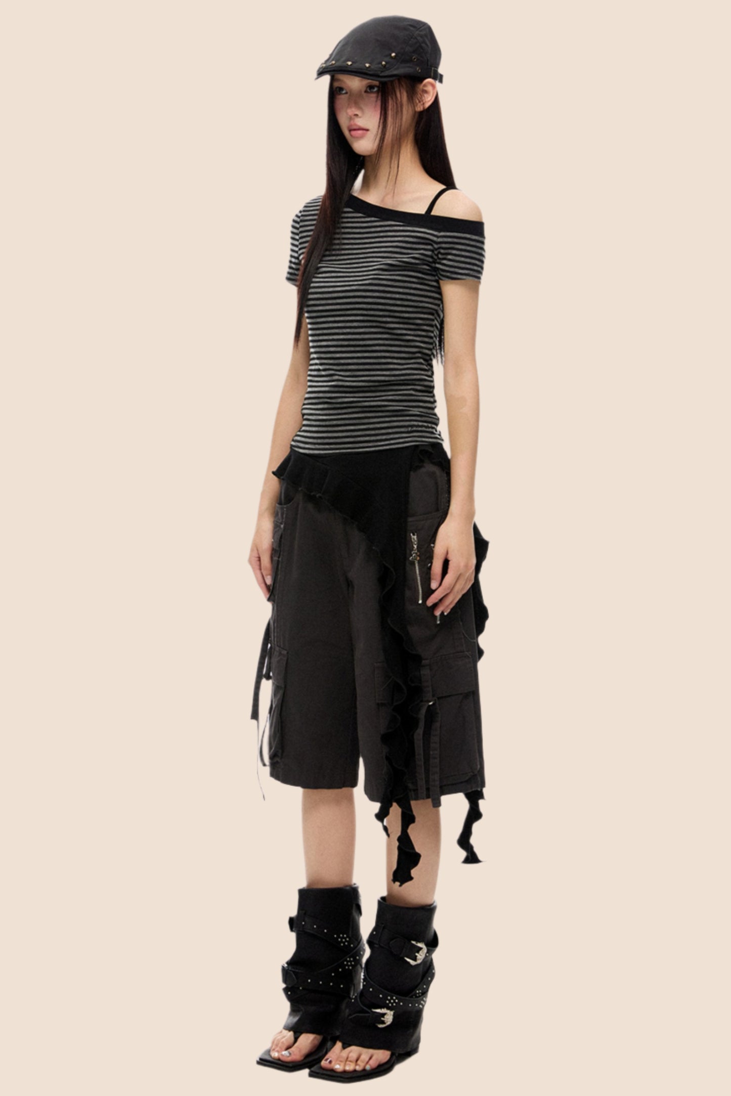 Lazy Striped Short Sleeve T-Shirt