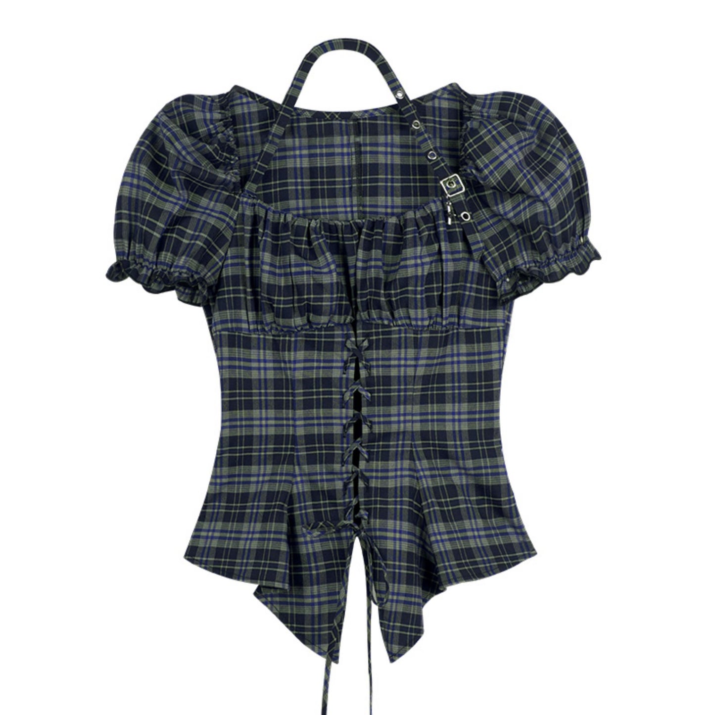 Vintage Green Check Slim Shirt