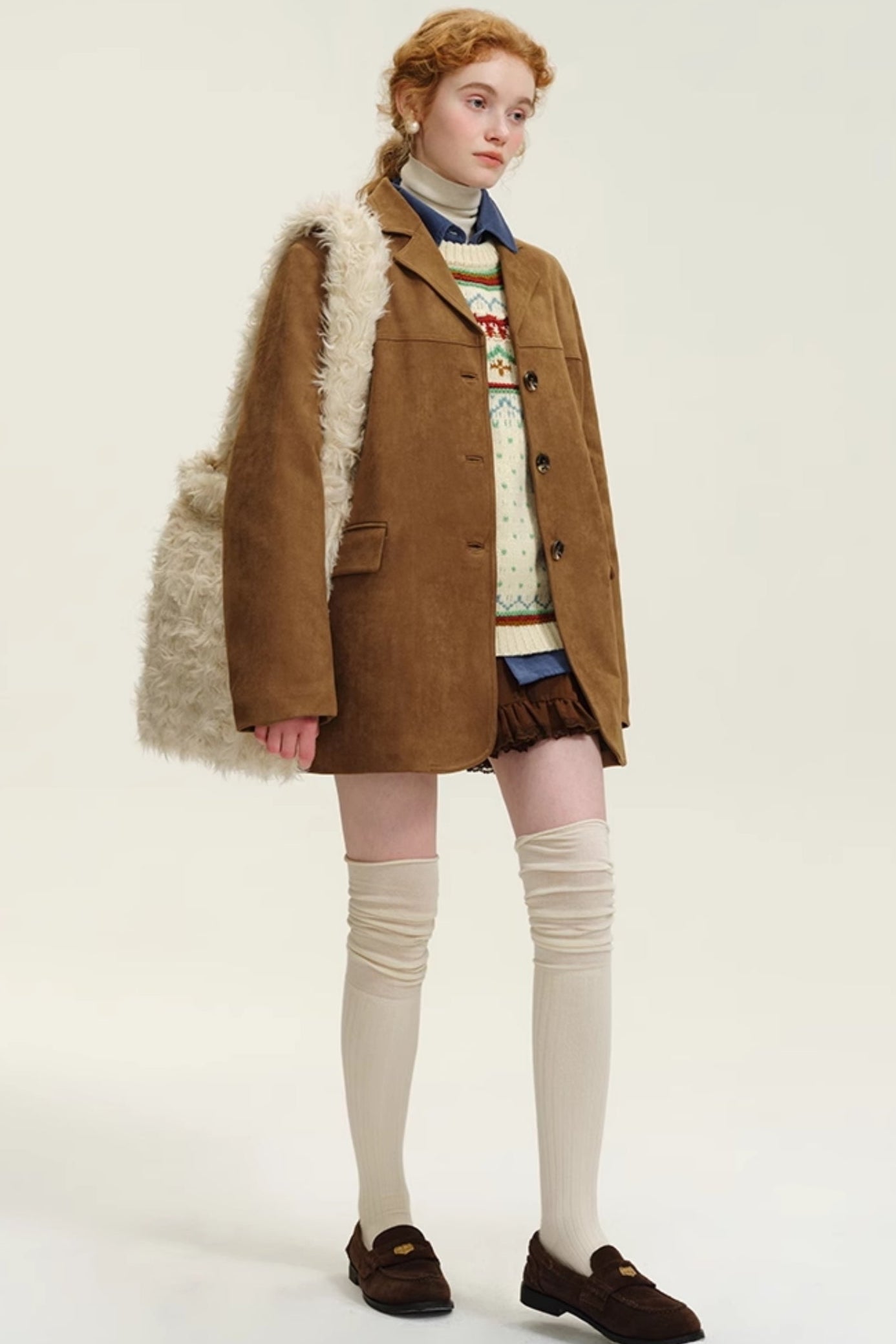 프리 스프링 빈티지 카드건 스웨터