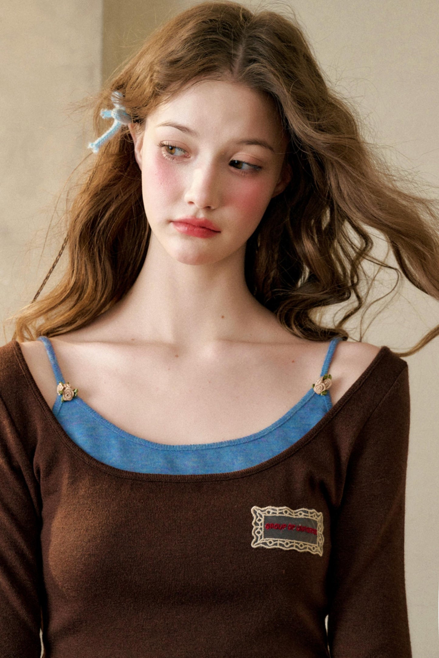 더블 레이어드 긴팔 티셔츠 세트