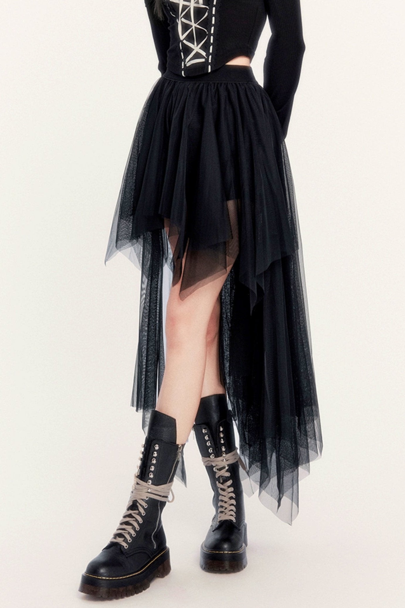 Romantisches Ash Strappy Mesh Rock-Set