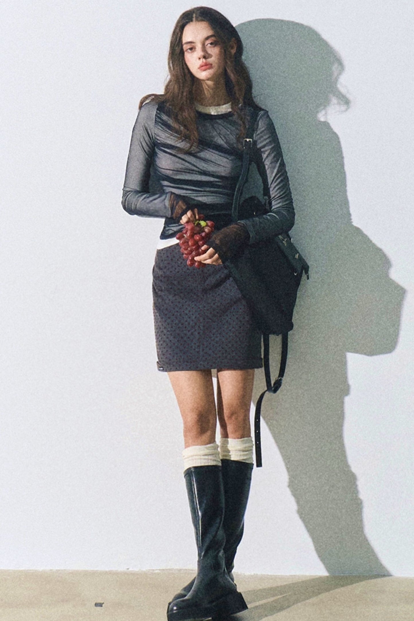 Jupe classique de banlieue en peluche