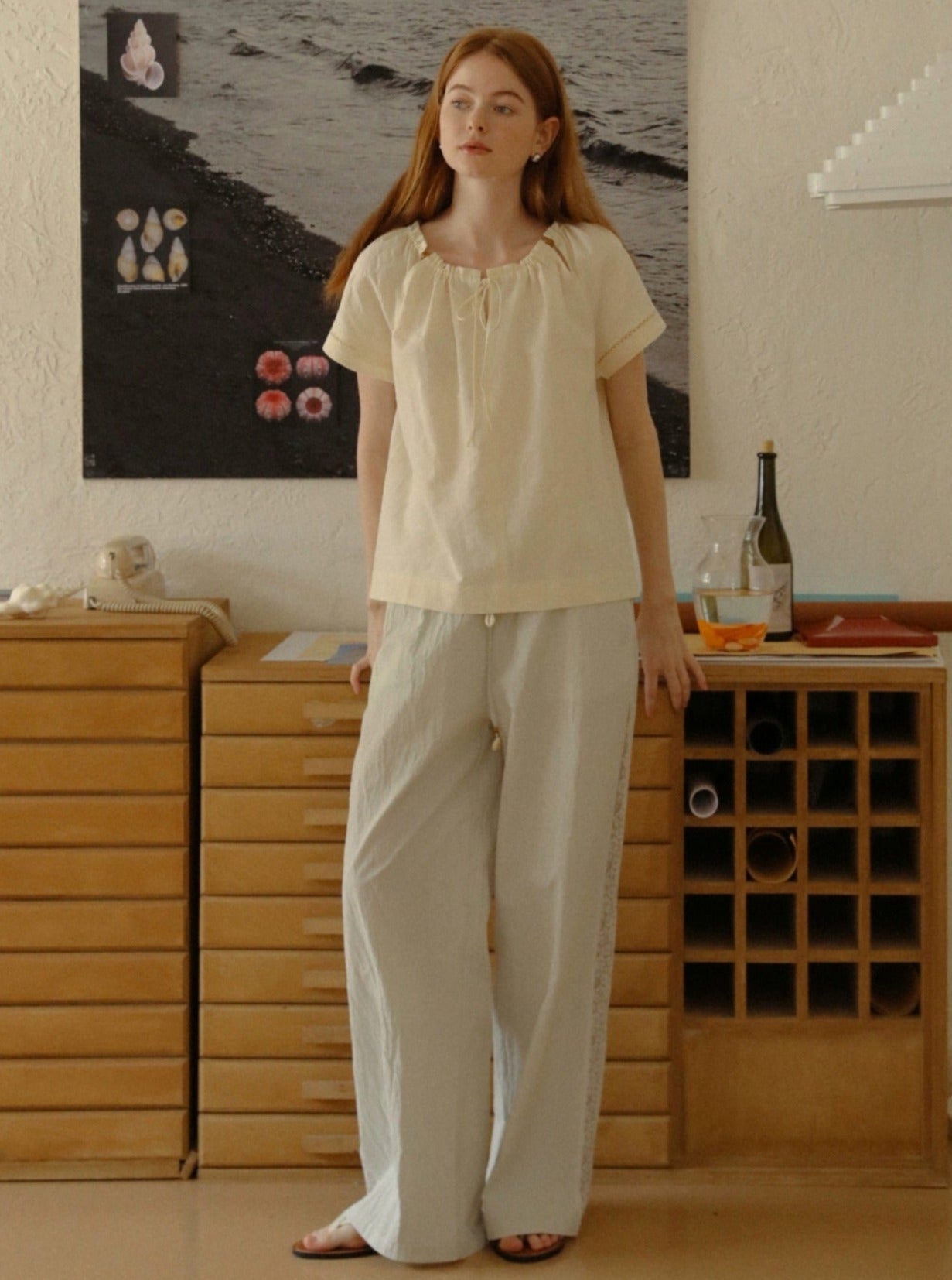 Silk Cotton Beaded Top