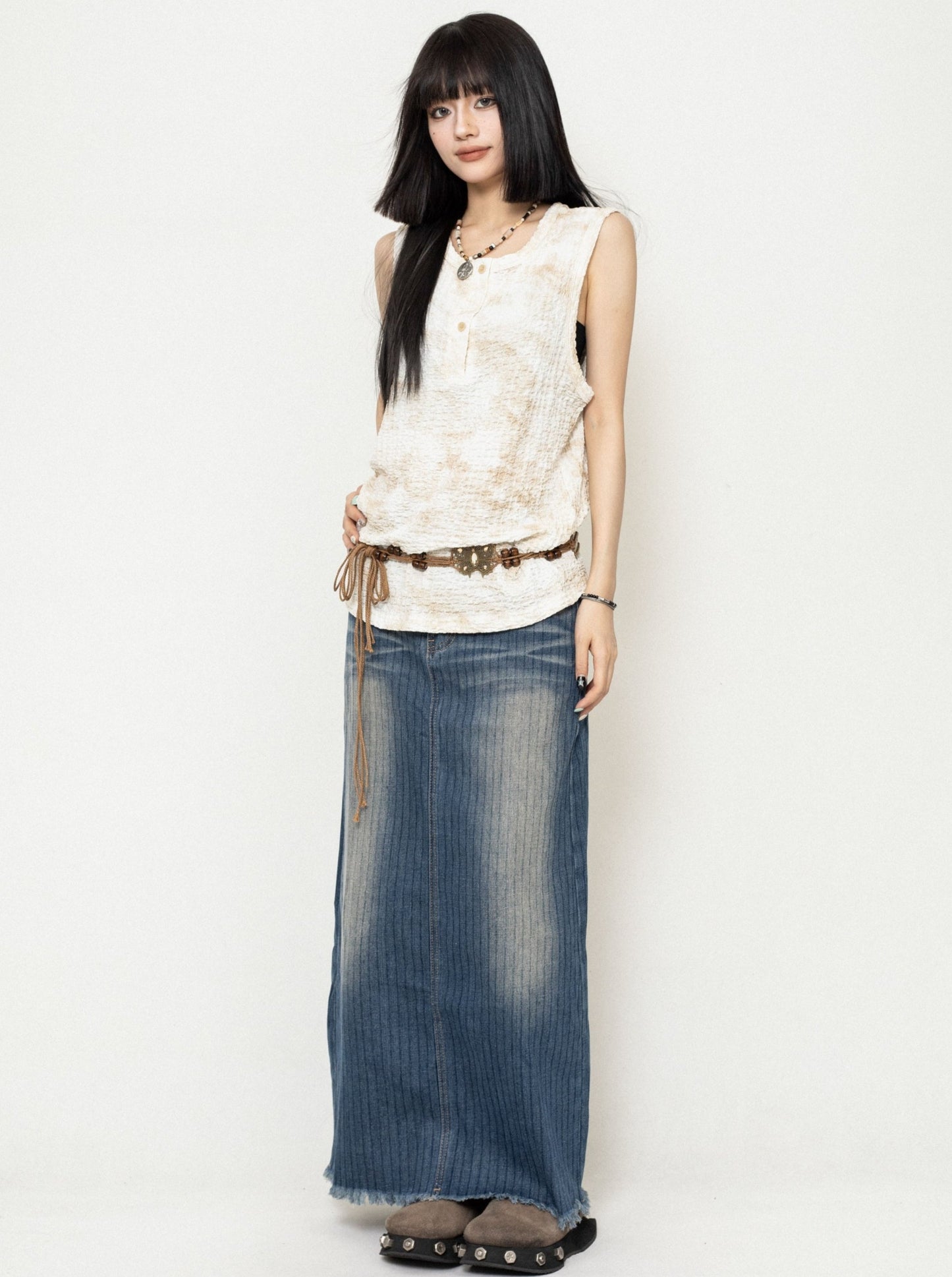 타이 다이 민소매 조끼