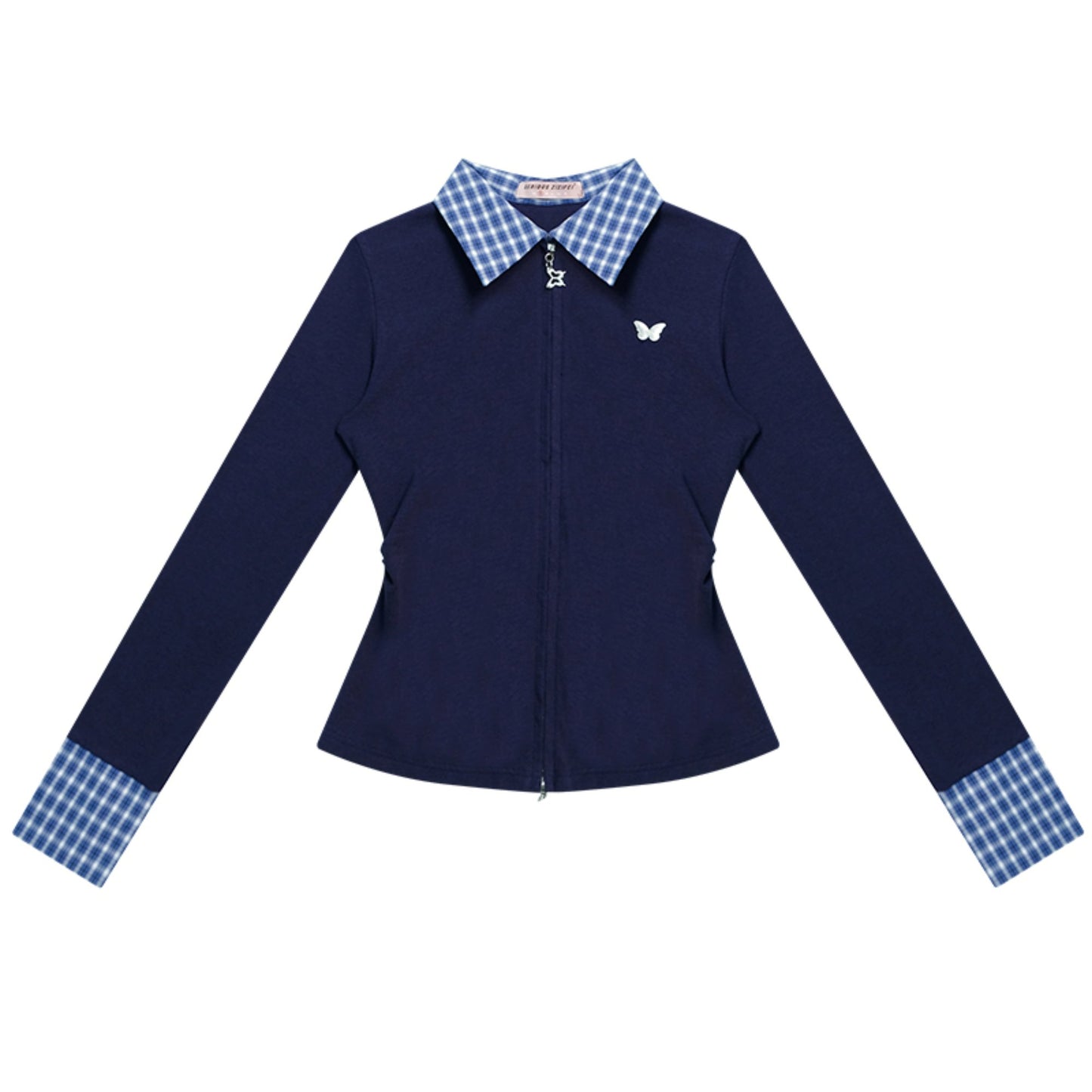 Slim Navy Zipper Shirt