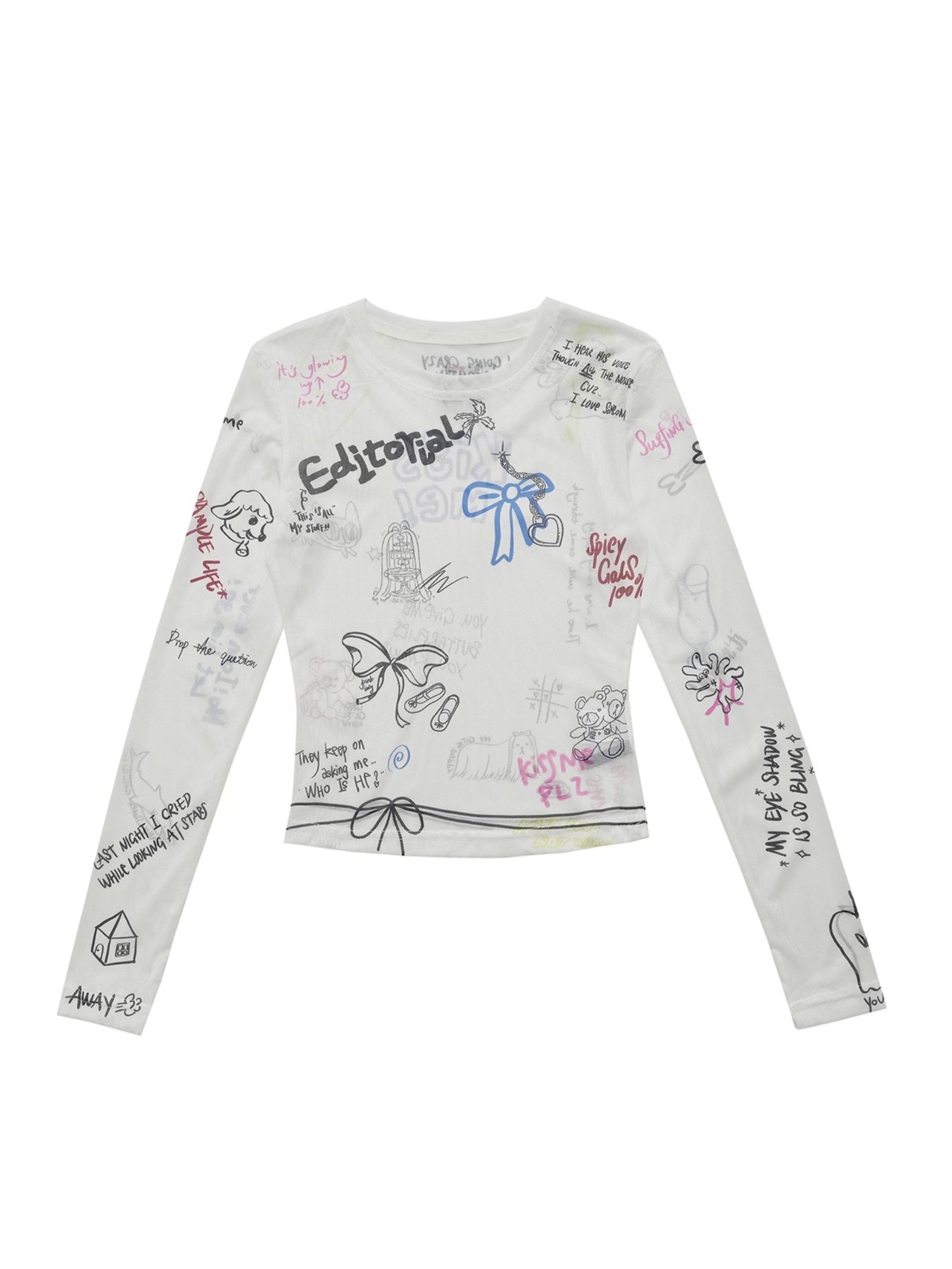 American Babes Mesh Long Sleeve Top