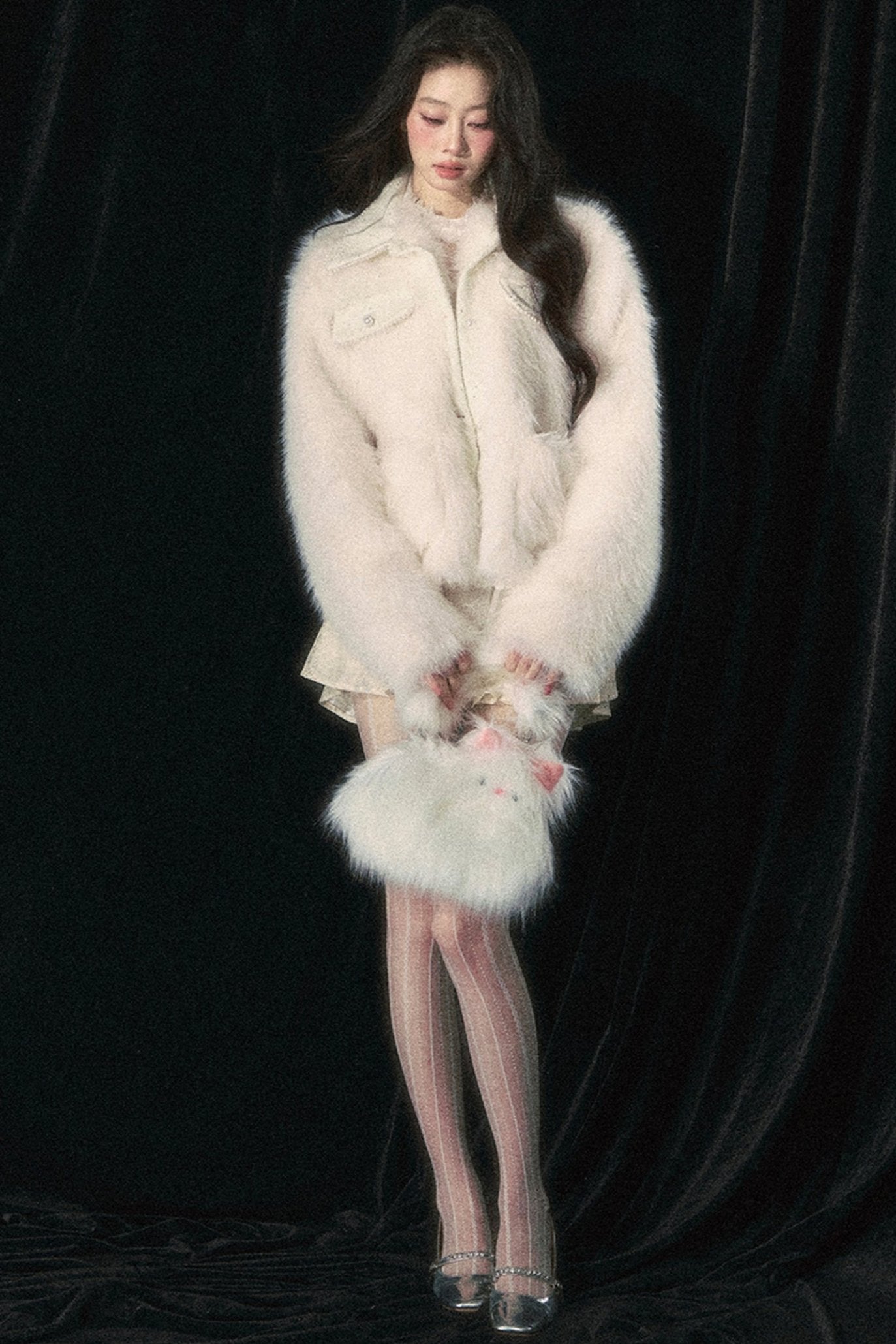 한국 스타일 따뜻한 루즈 재킷