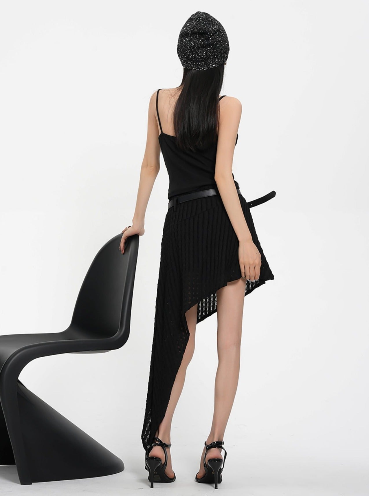 나비 프린트 캐미솔 탑