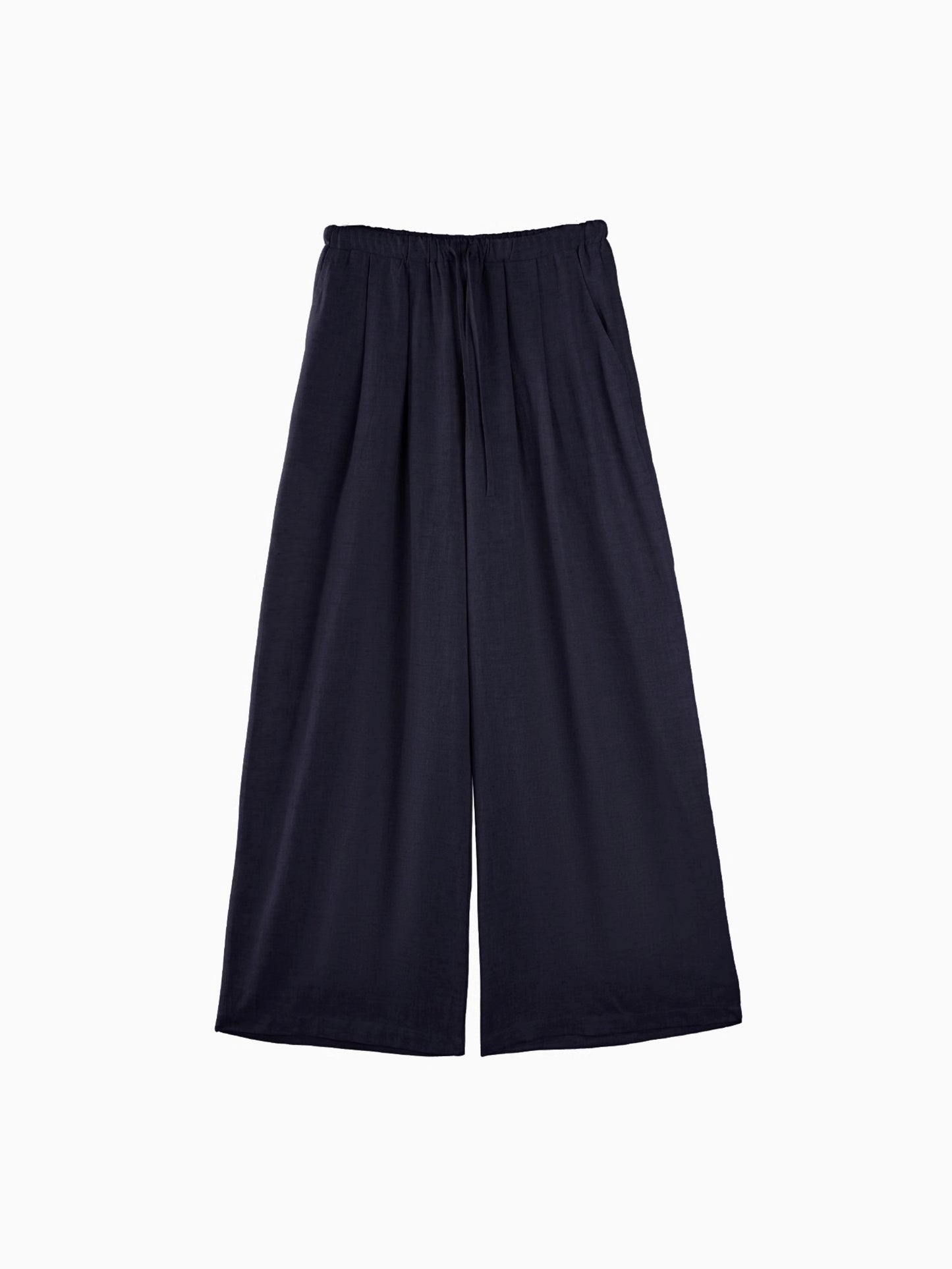 Chic Linen-Cotton Blazer & Wide Leg Pant Set-Up