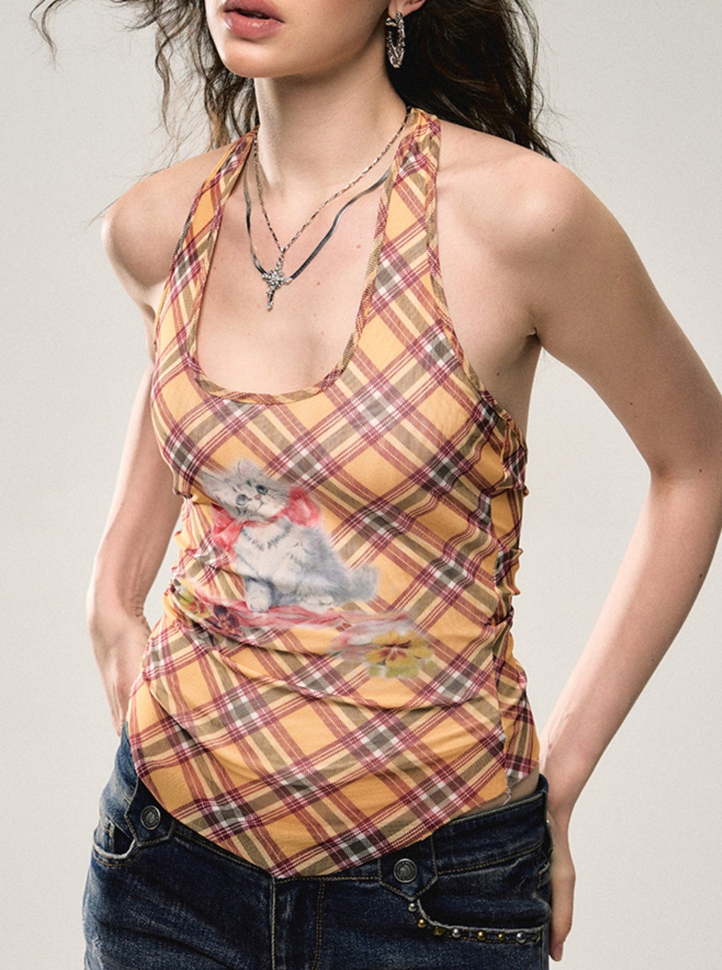 American Vintage Cat Halter Top