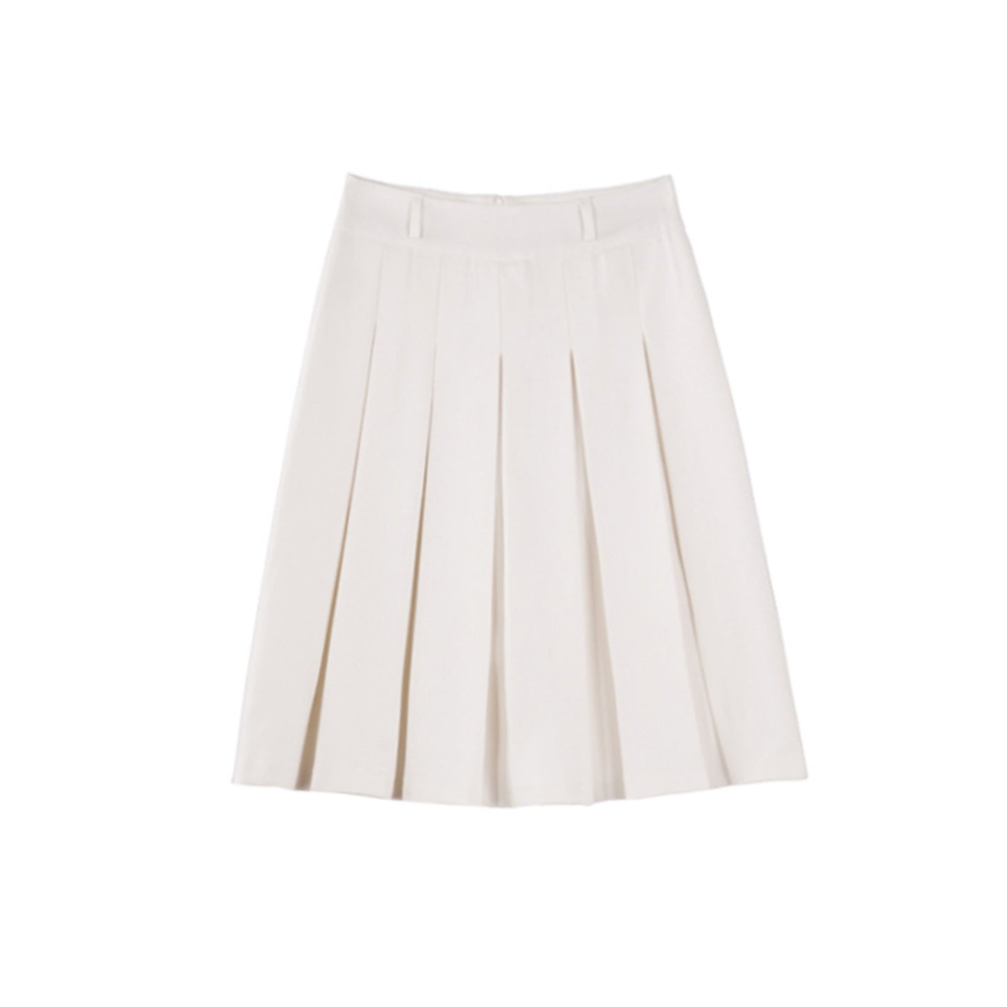 Gray Pleated A-Line Skirt