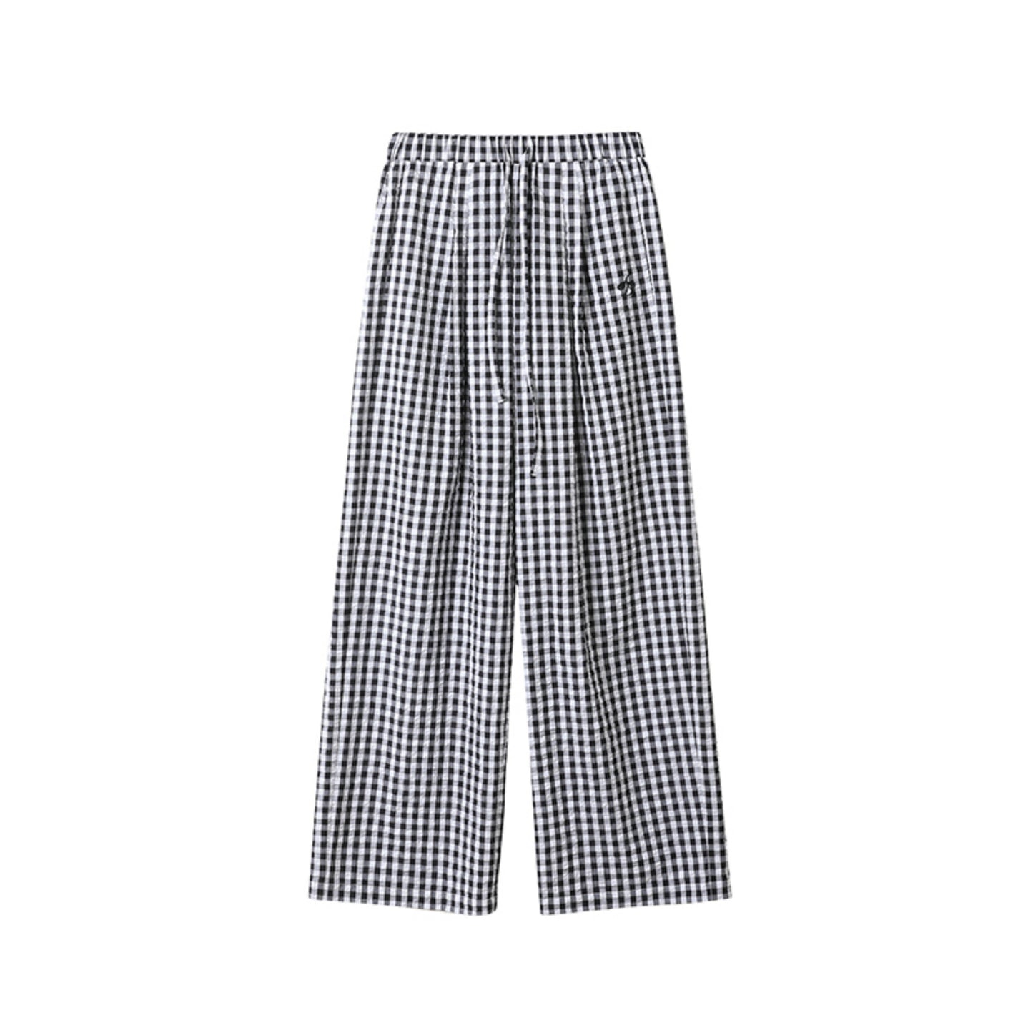Casual Wide Check Pants