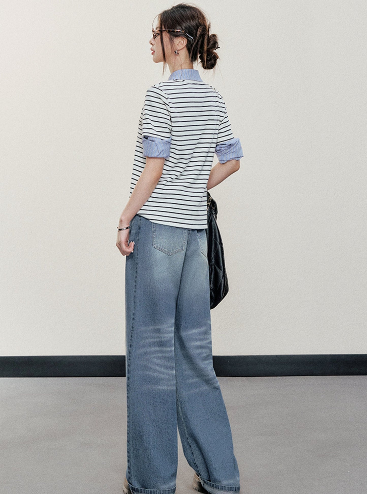 Round Neck Striped Top