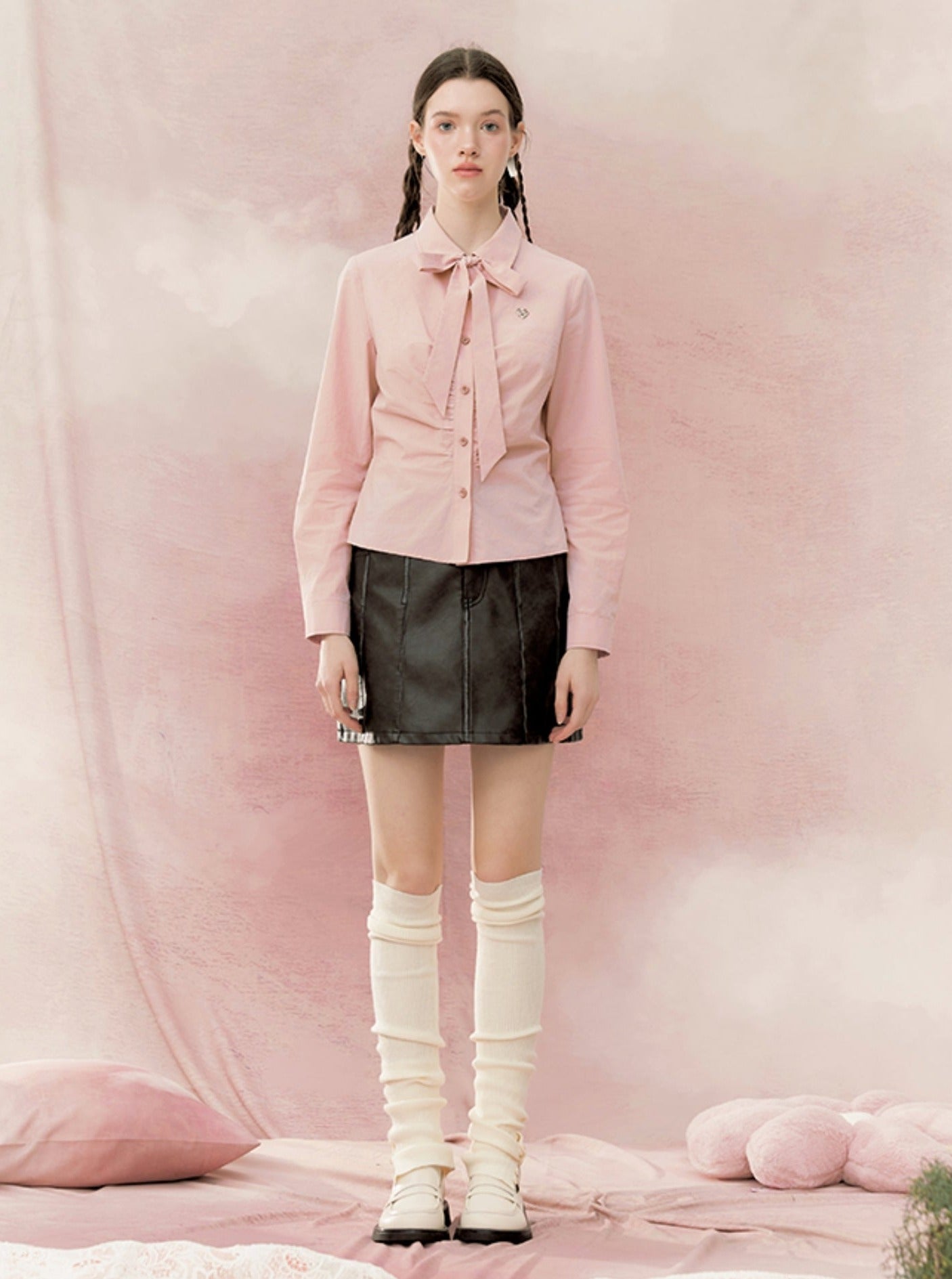 대학 스타일의 셔츠 셔츠