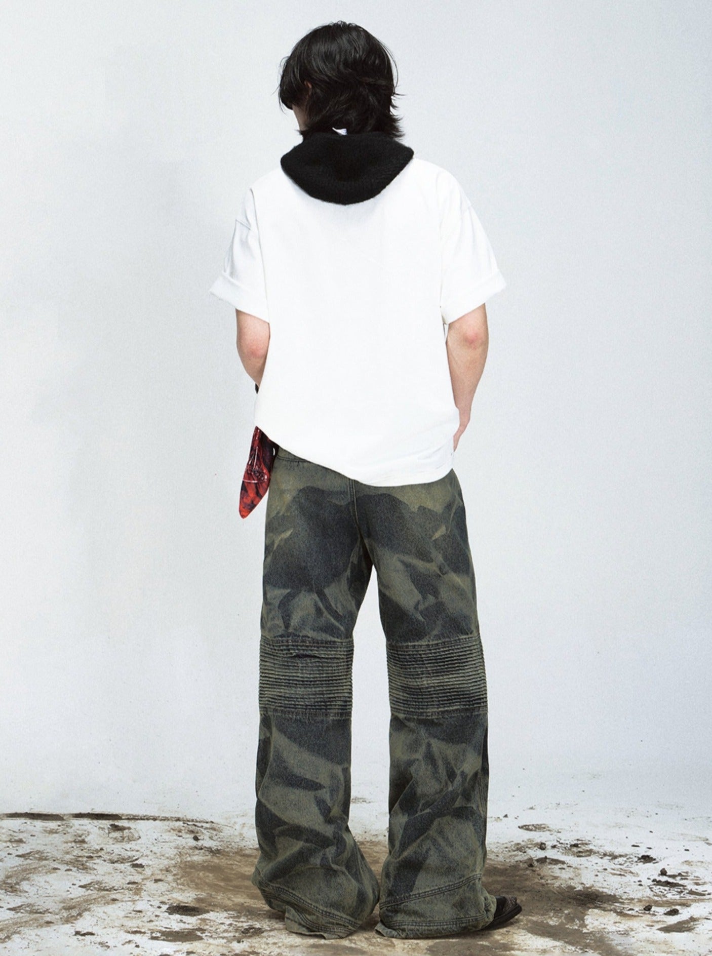 Camouflage Wide-Leg Cargo Pants