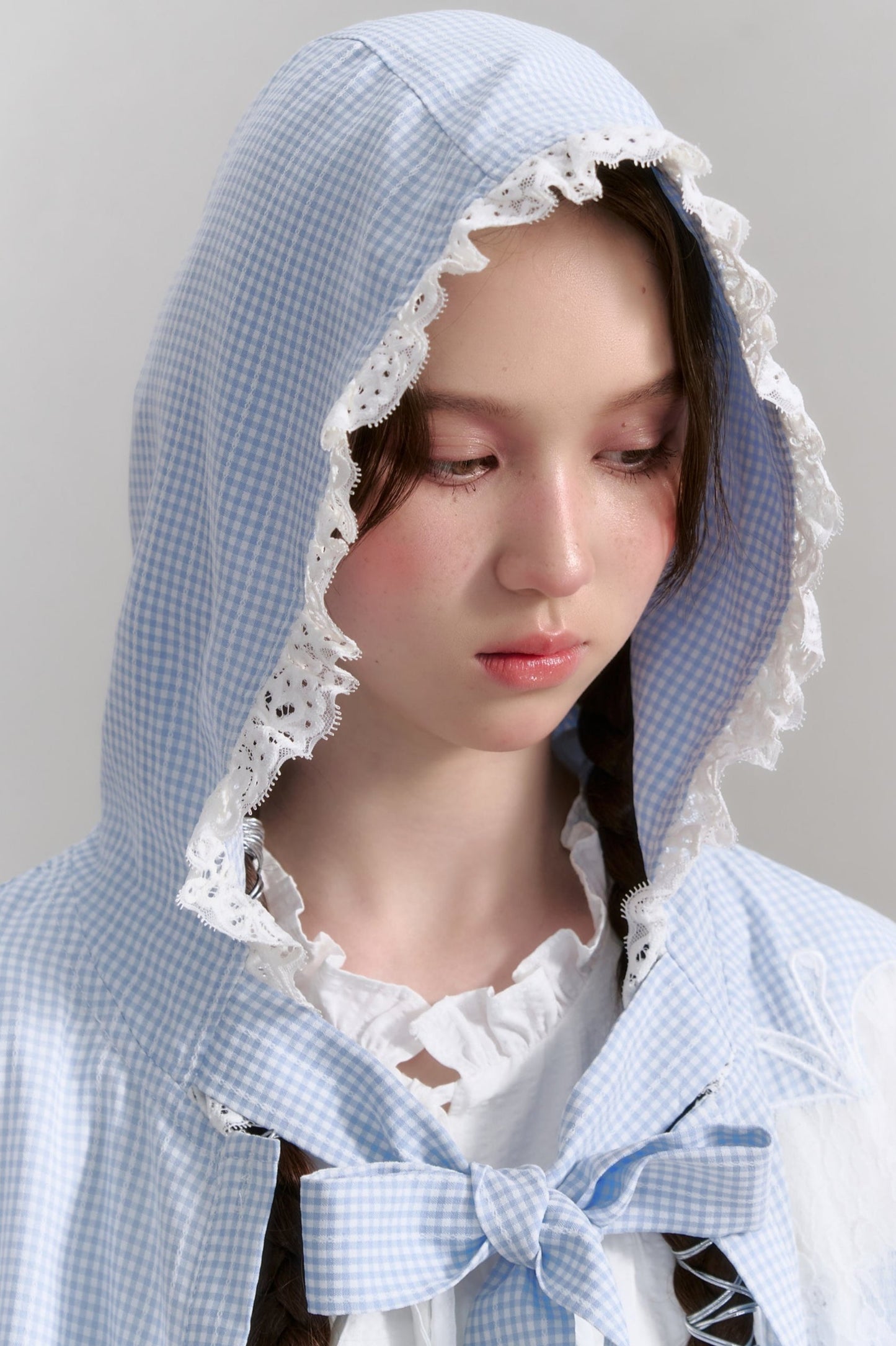 French Lace Panel Shirt Jacket