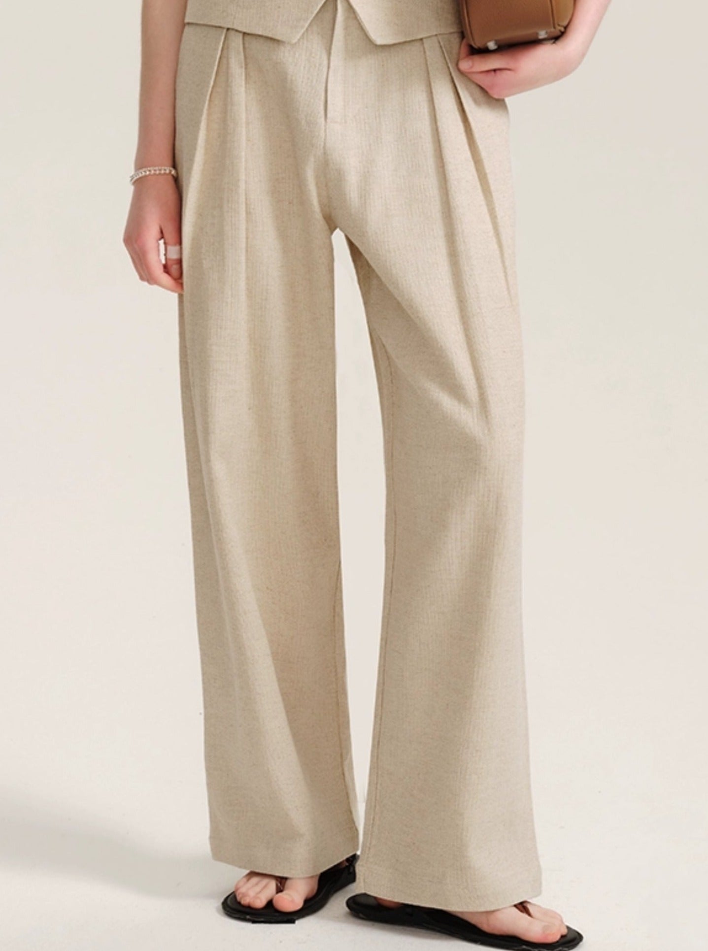 Summer Linen Sleeveless Vest Set-Up