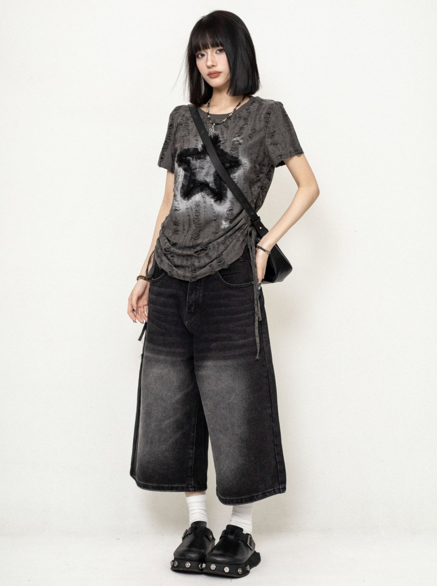 Ripped Versatile Short Sleeve T-Shirt