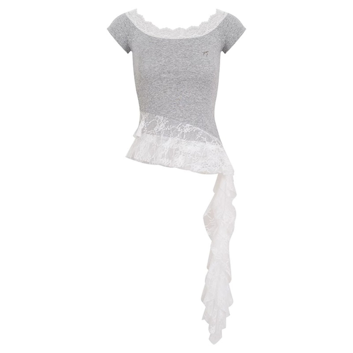 Lace Peplum Tee