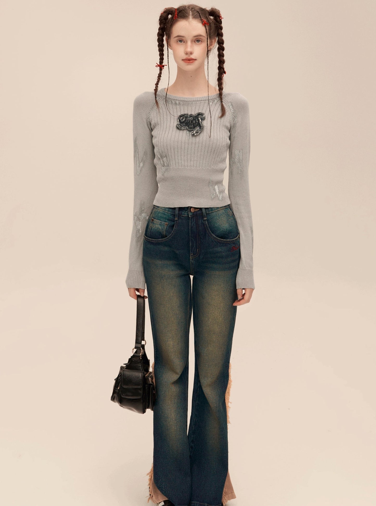 Vintage Raglan Langarmpullover