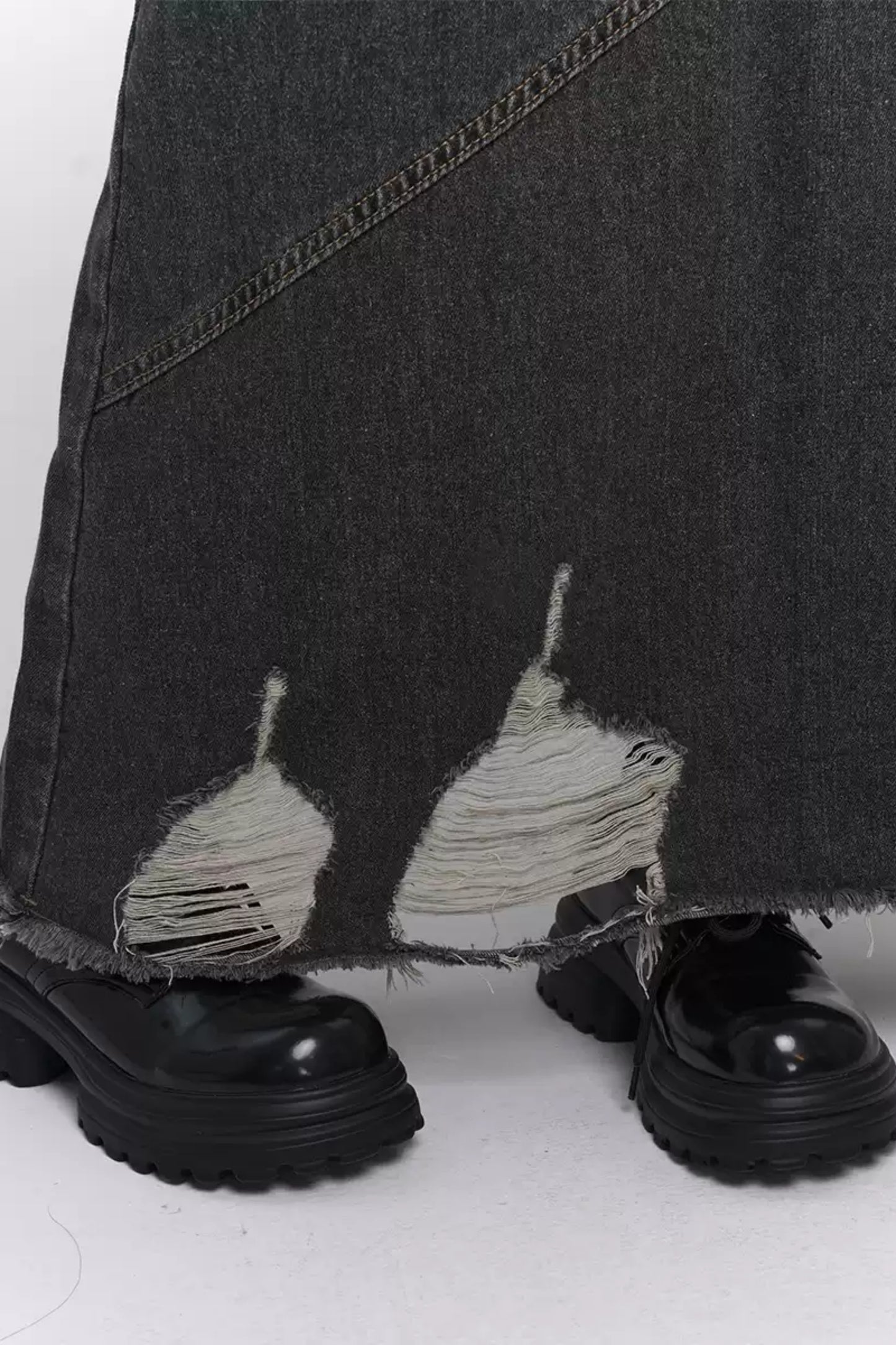 새로운 패션 롱 데님 스커트