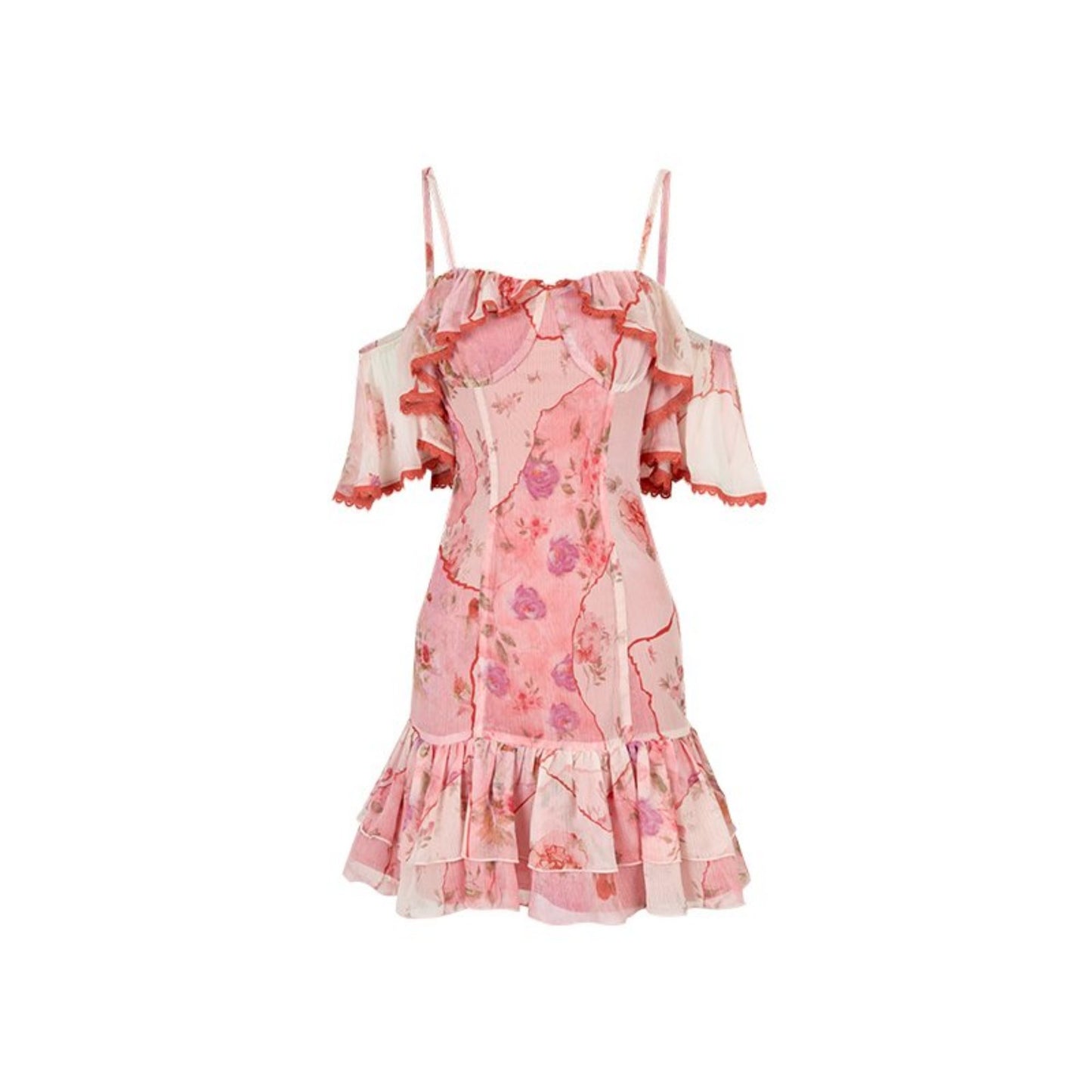 Floral Lace Halter Dress