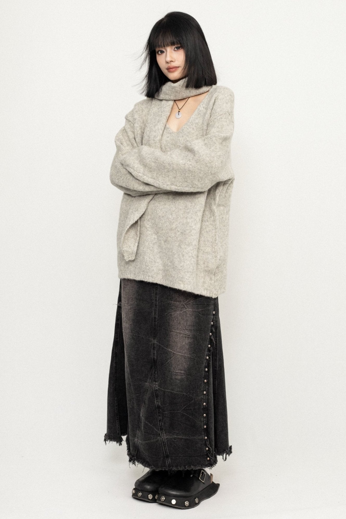 루즈 멀티컬러 니트 스웨터