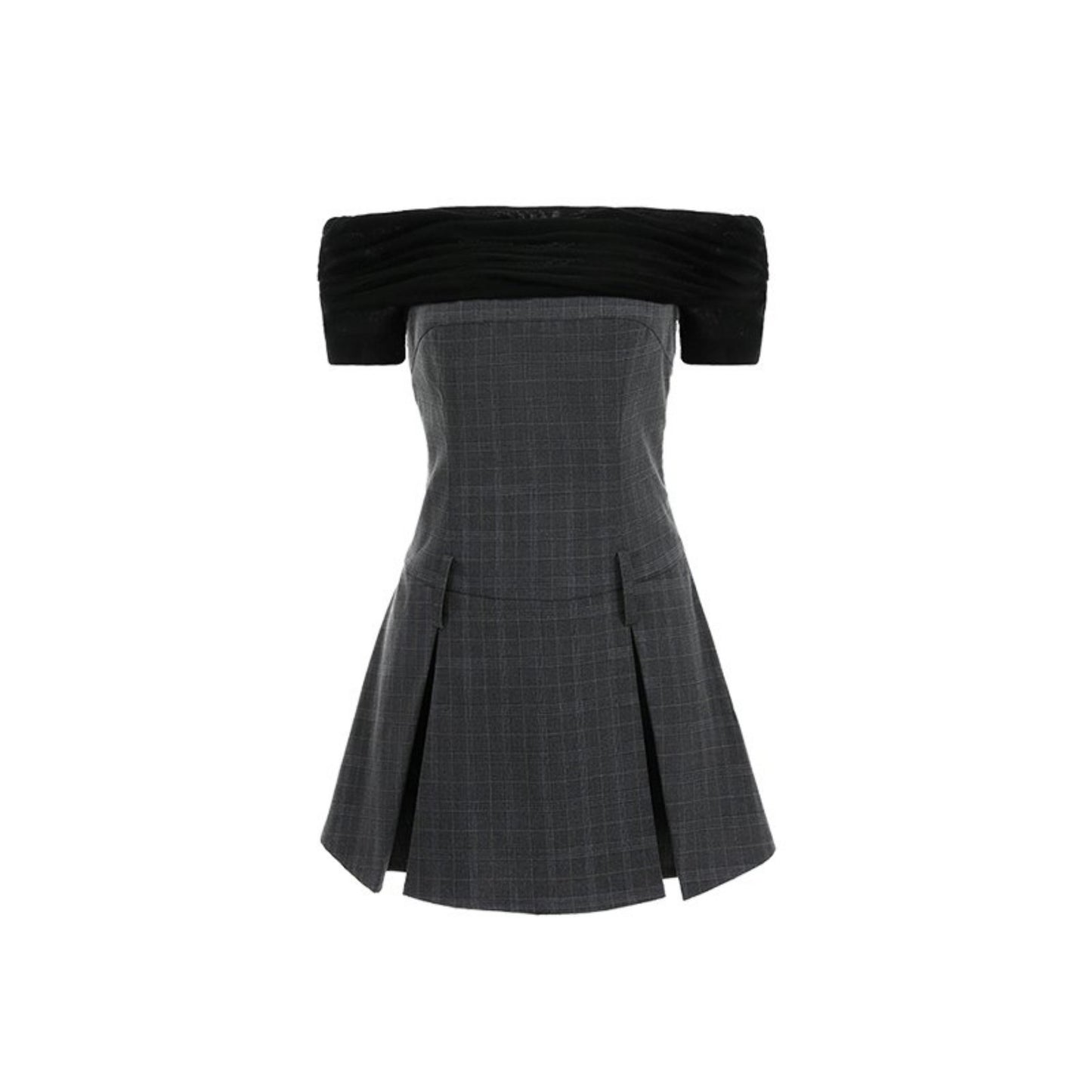 Plaid Pleated Midi Dress