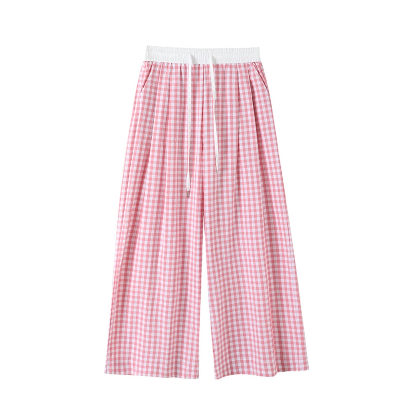 Vintage Plaid Wide-Legged Pants