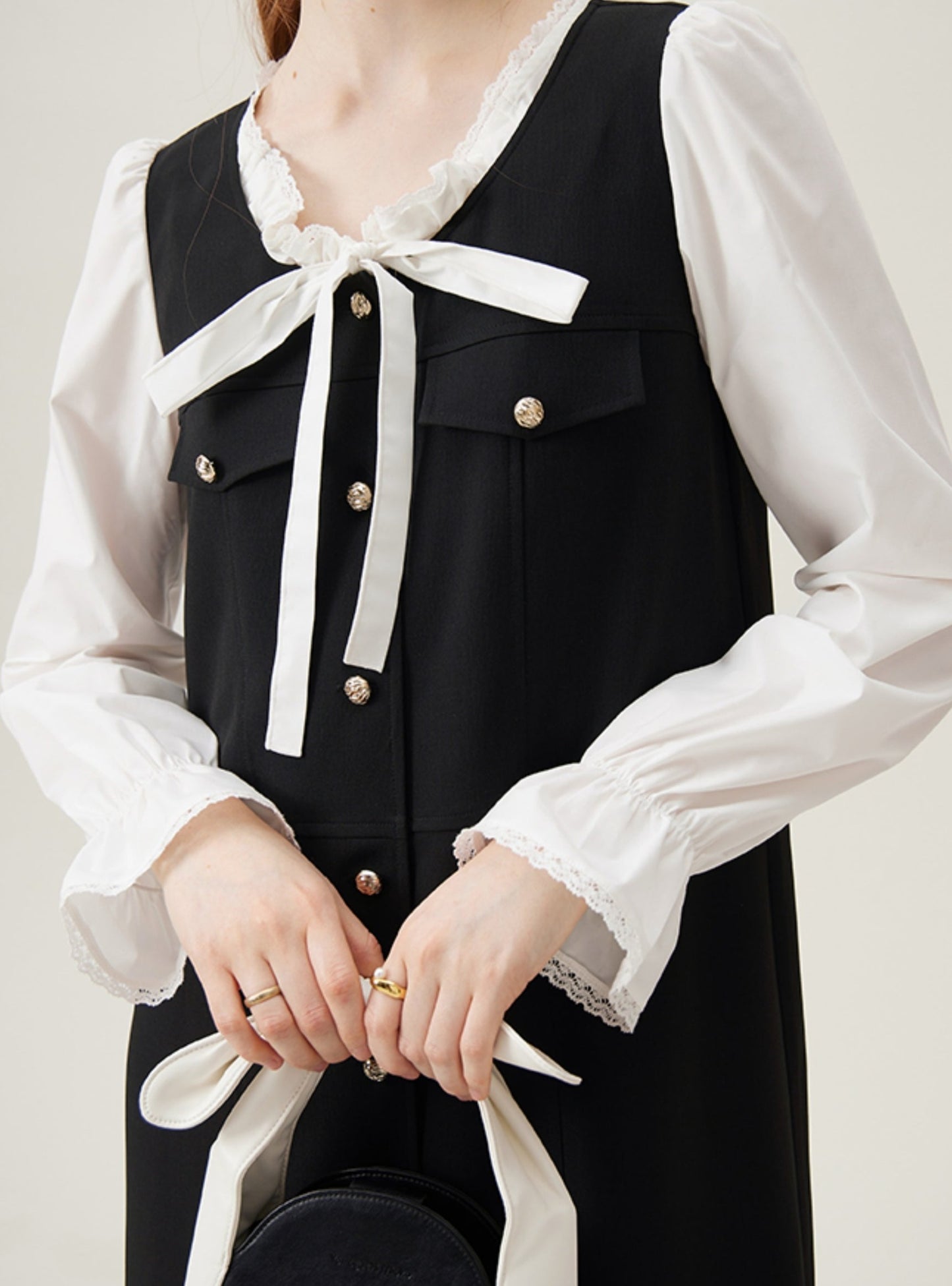 Spring Fake Two-Piece Dress