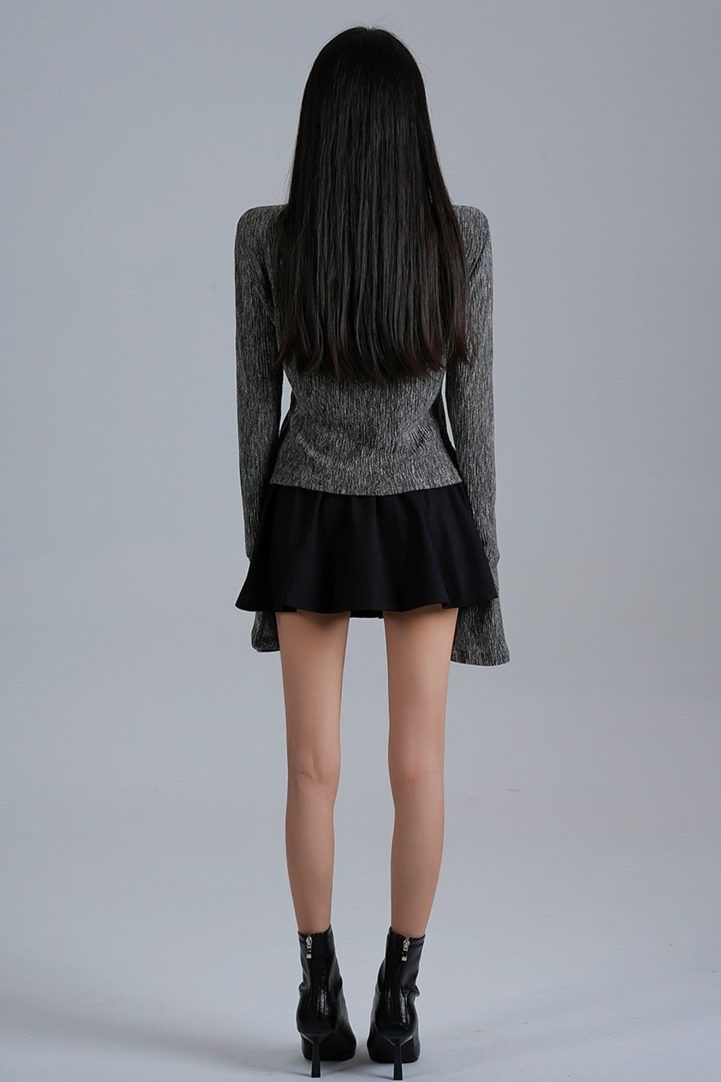 아메리칸 스타일 벨 슬리브 롱 슬리브 탑