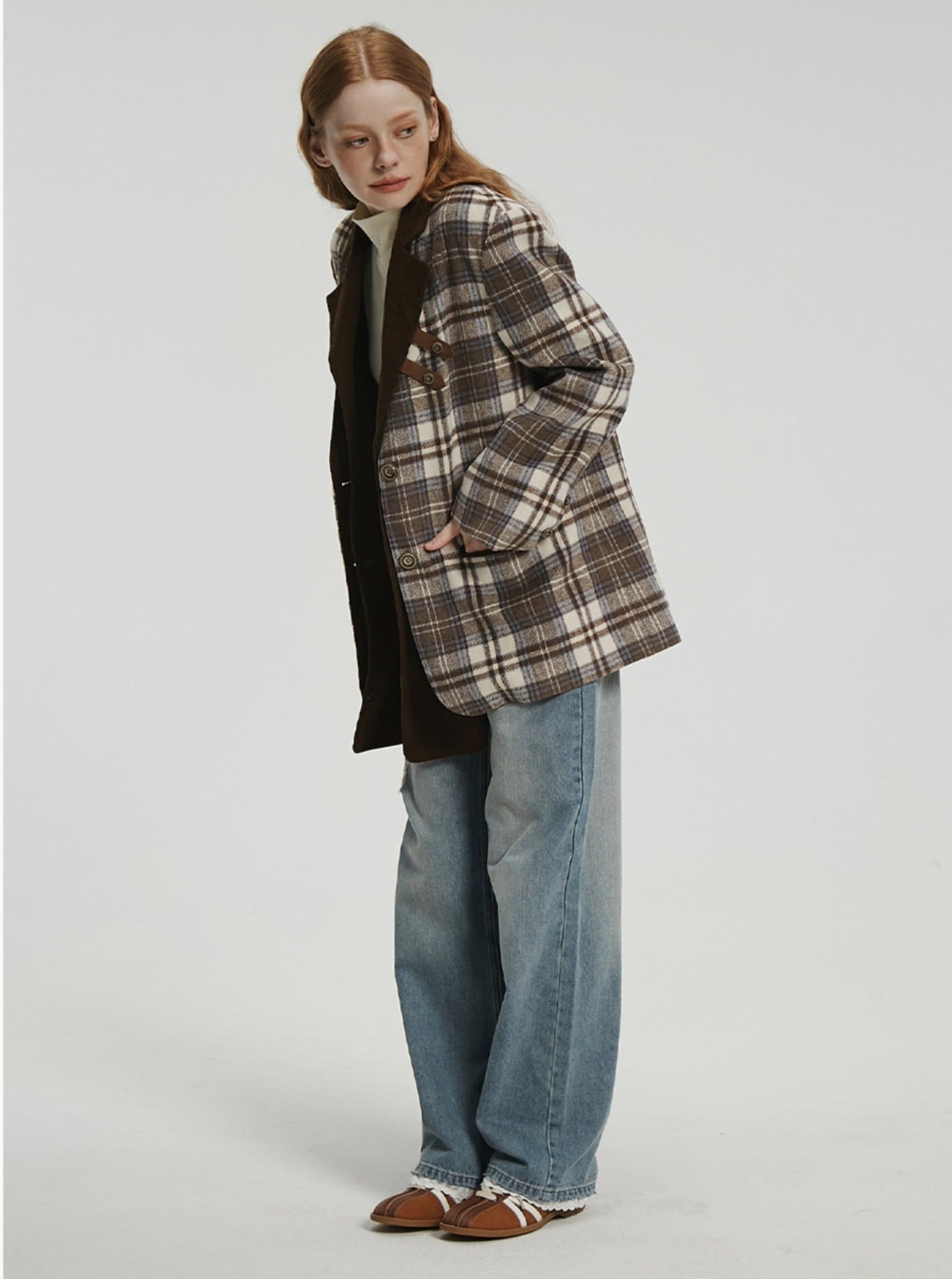 American retro washed lace pants