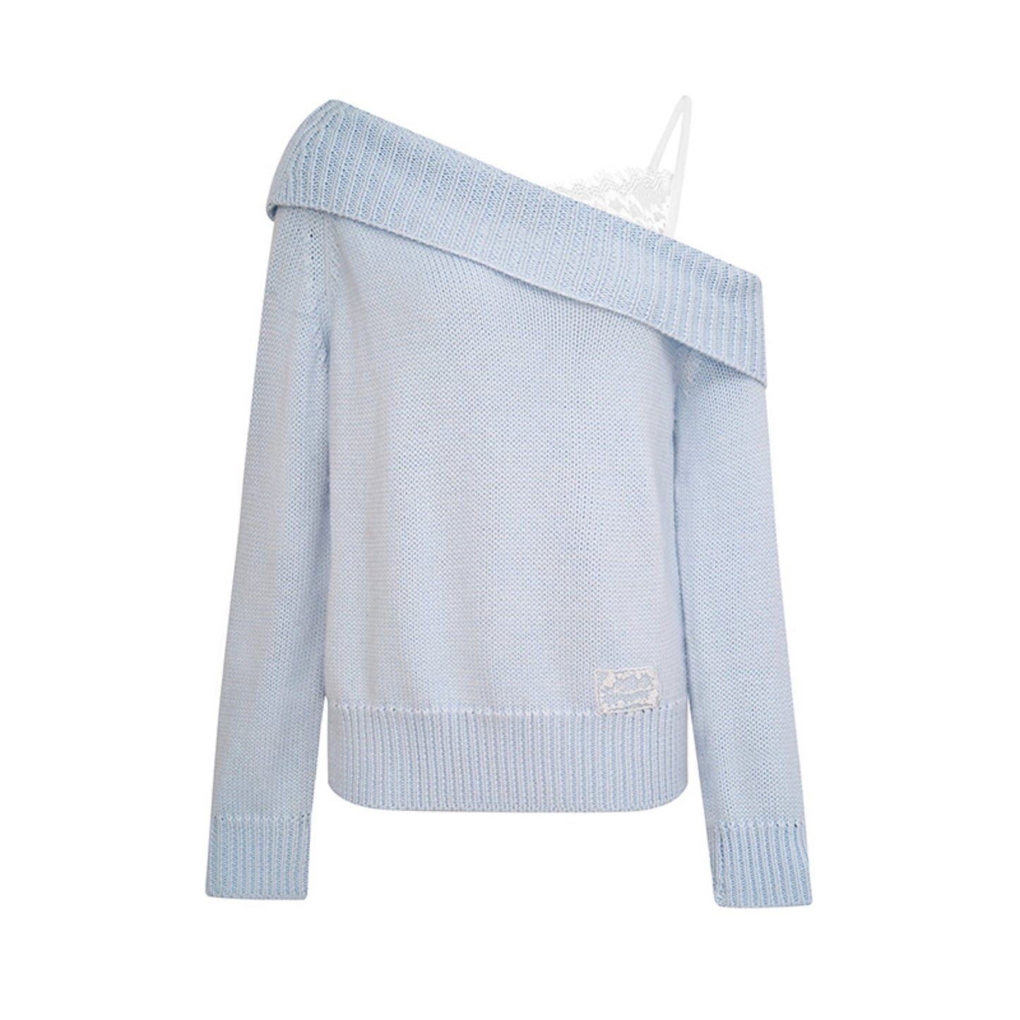 Chic Lace-Up Knit Sweater