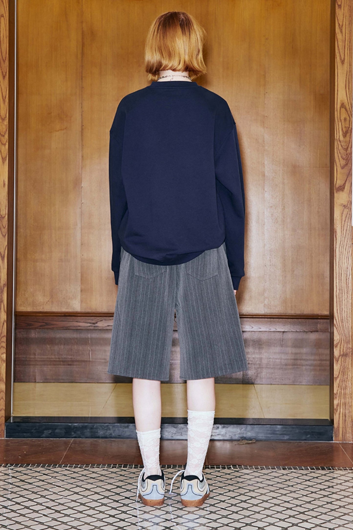 라운드 넥 달마시안 스웨트셔츠