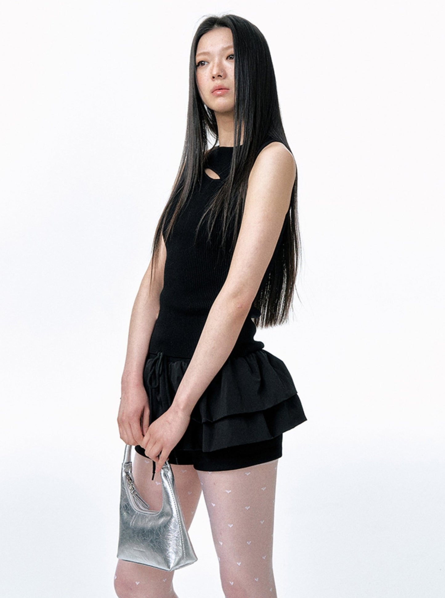 Hochtaillierter A-Linien Slim Minirock