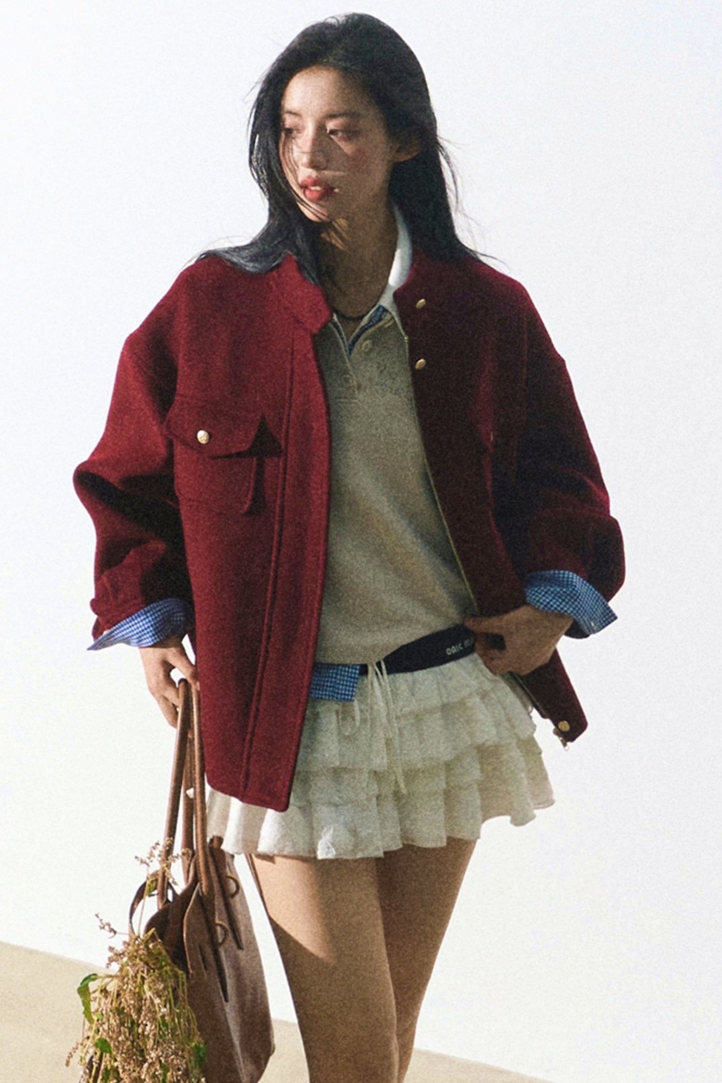 Polo shirt en thé au lait gris